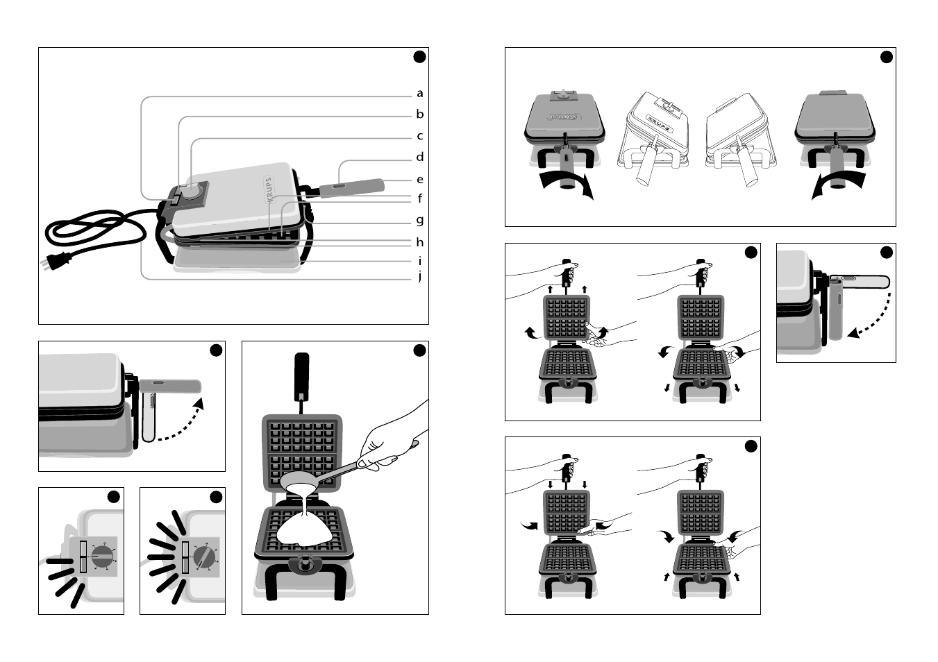 Krups Waffle Iron User Manual | Page 2 / 7