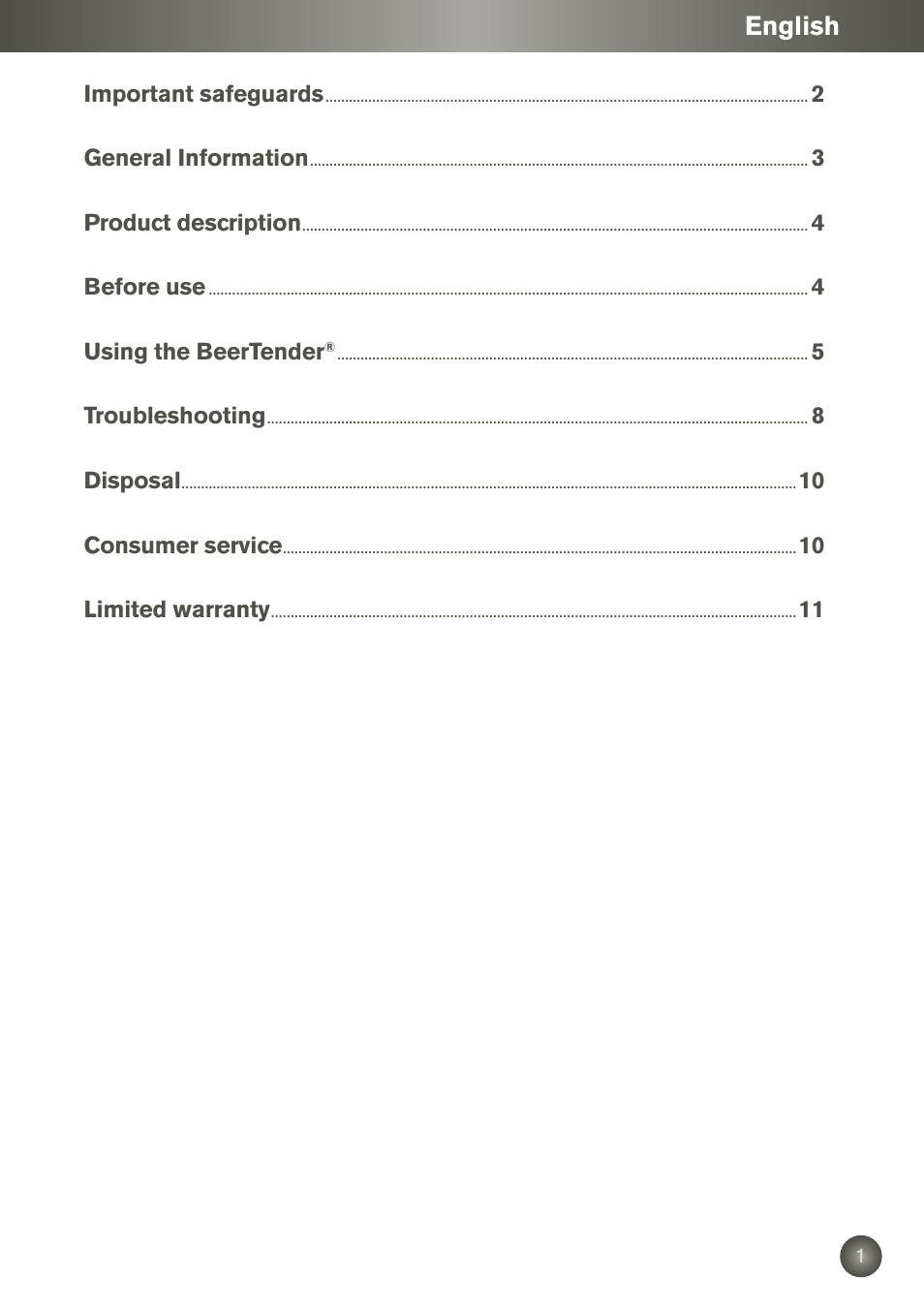 Krups BEERTENDER VB2158 User Manual | Page 3 / 21