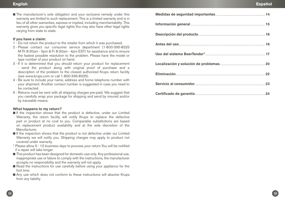 Krups BEERTENDER VB2158 User Manual | Page 9 / 21