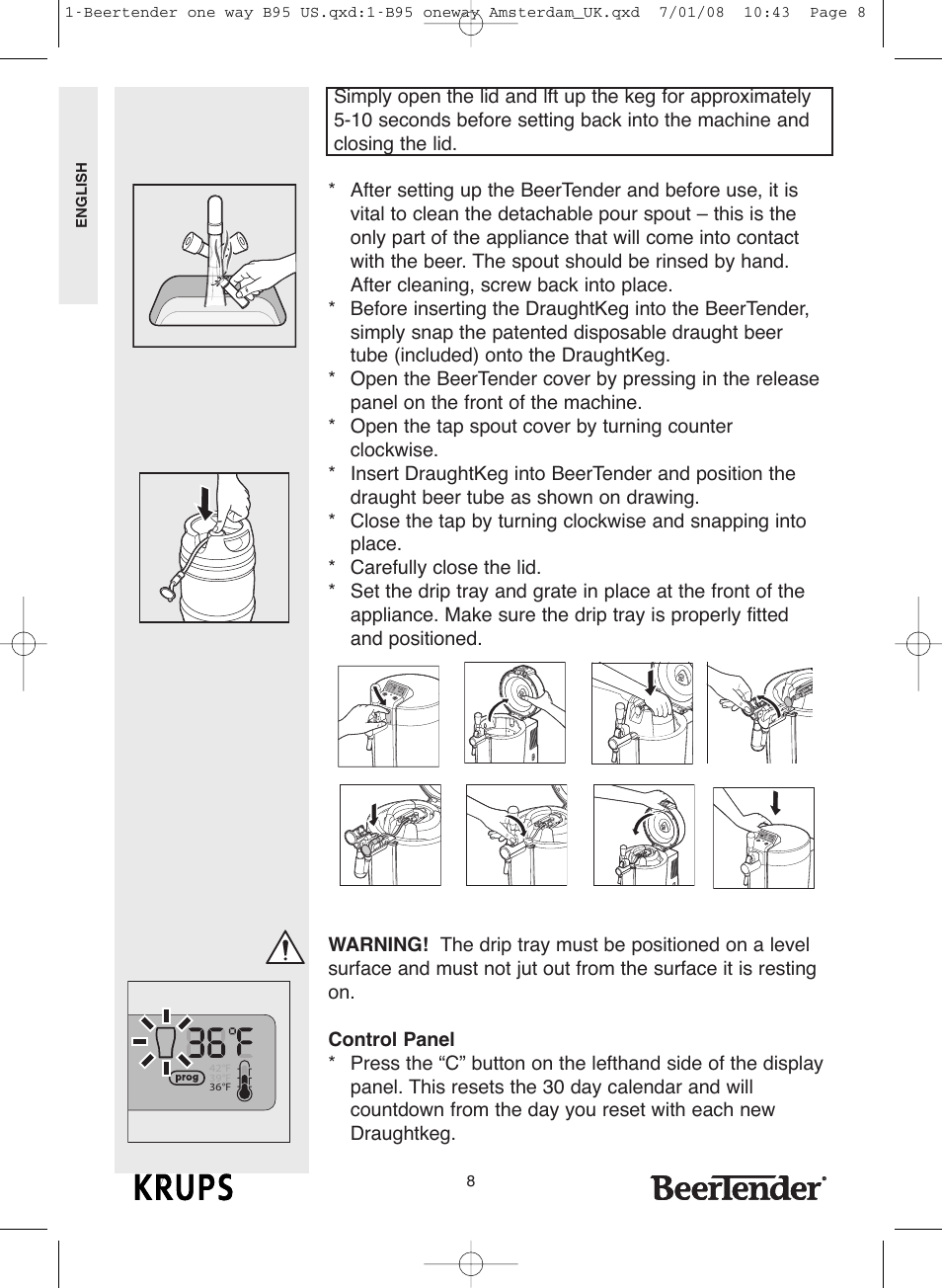 Krups Beertender B95 User Manual | Page 8 / 20