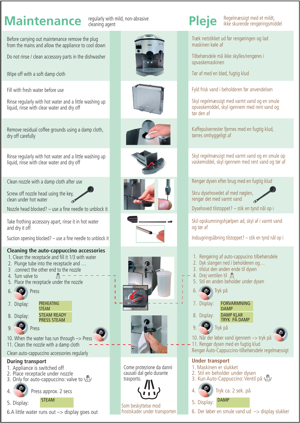 Maintenance pleje | Krups ORCHESTRO DIALOG User Manual | Page 9 / 12