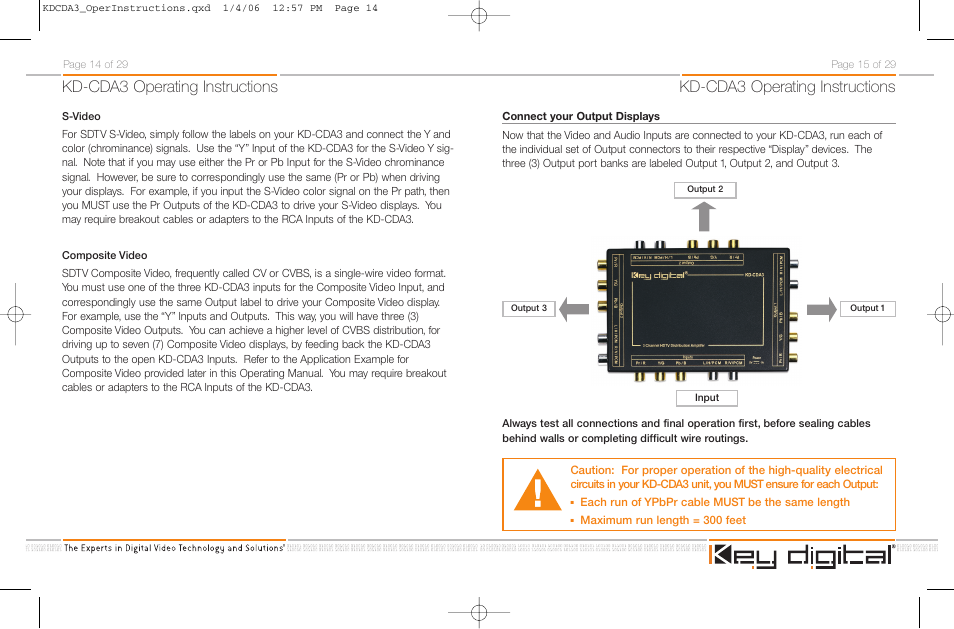 Kd-cda3 operating instructions | Key Digital KD-CDA3 User Manual | Page 10 / 18