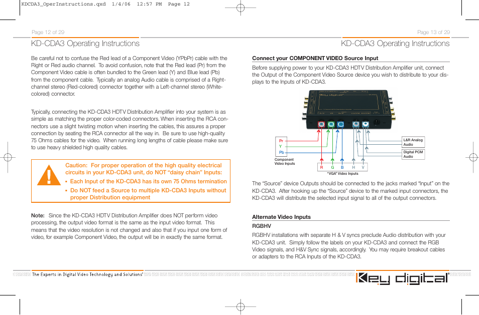 Kd-cda3 operating instructions | Key Digital KD-CDA3 User Manual | Page 9 / 18