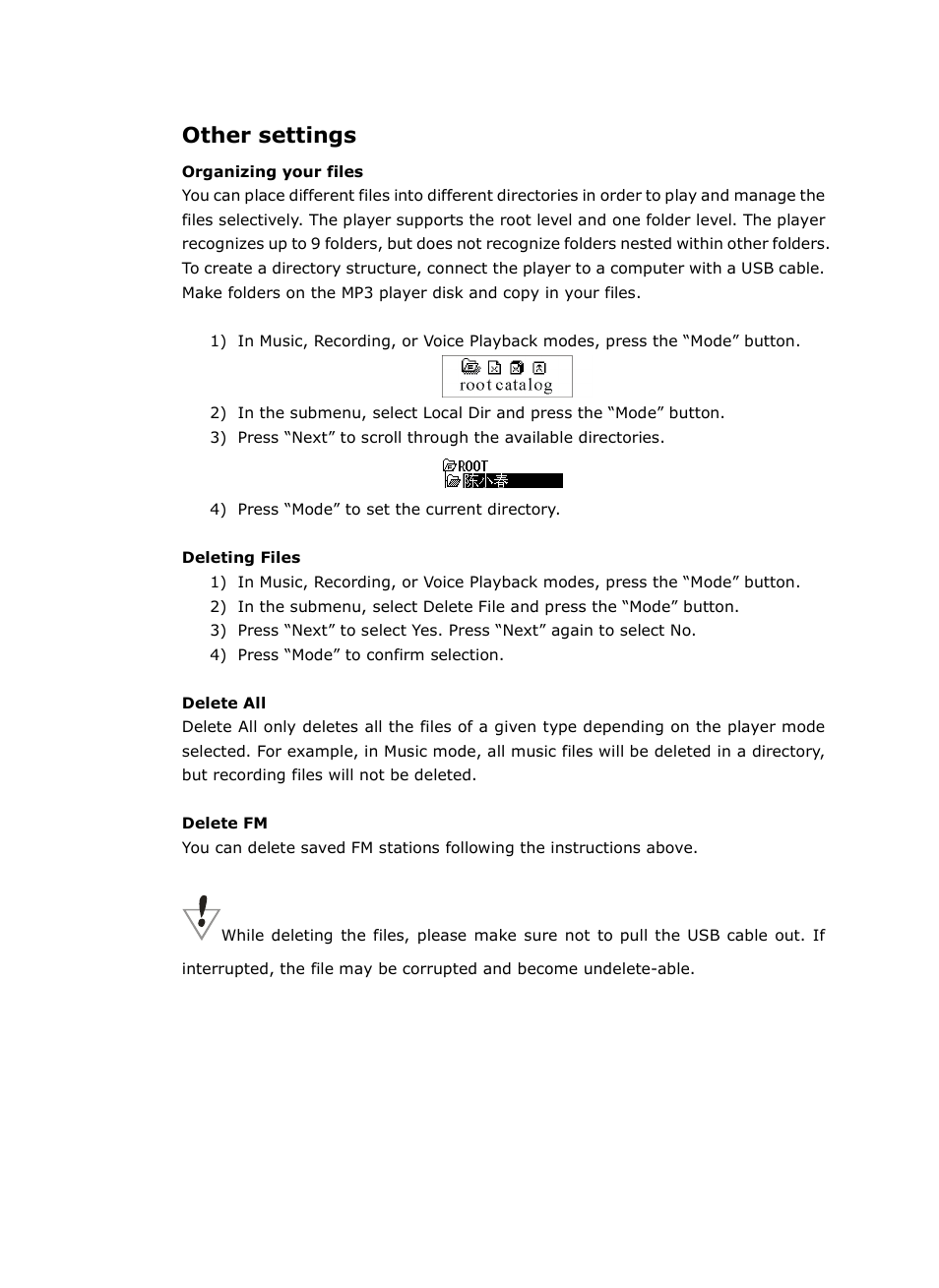 Other settings | Kaser BW User Manual | Page 20 / 24