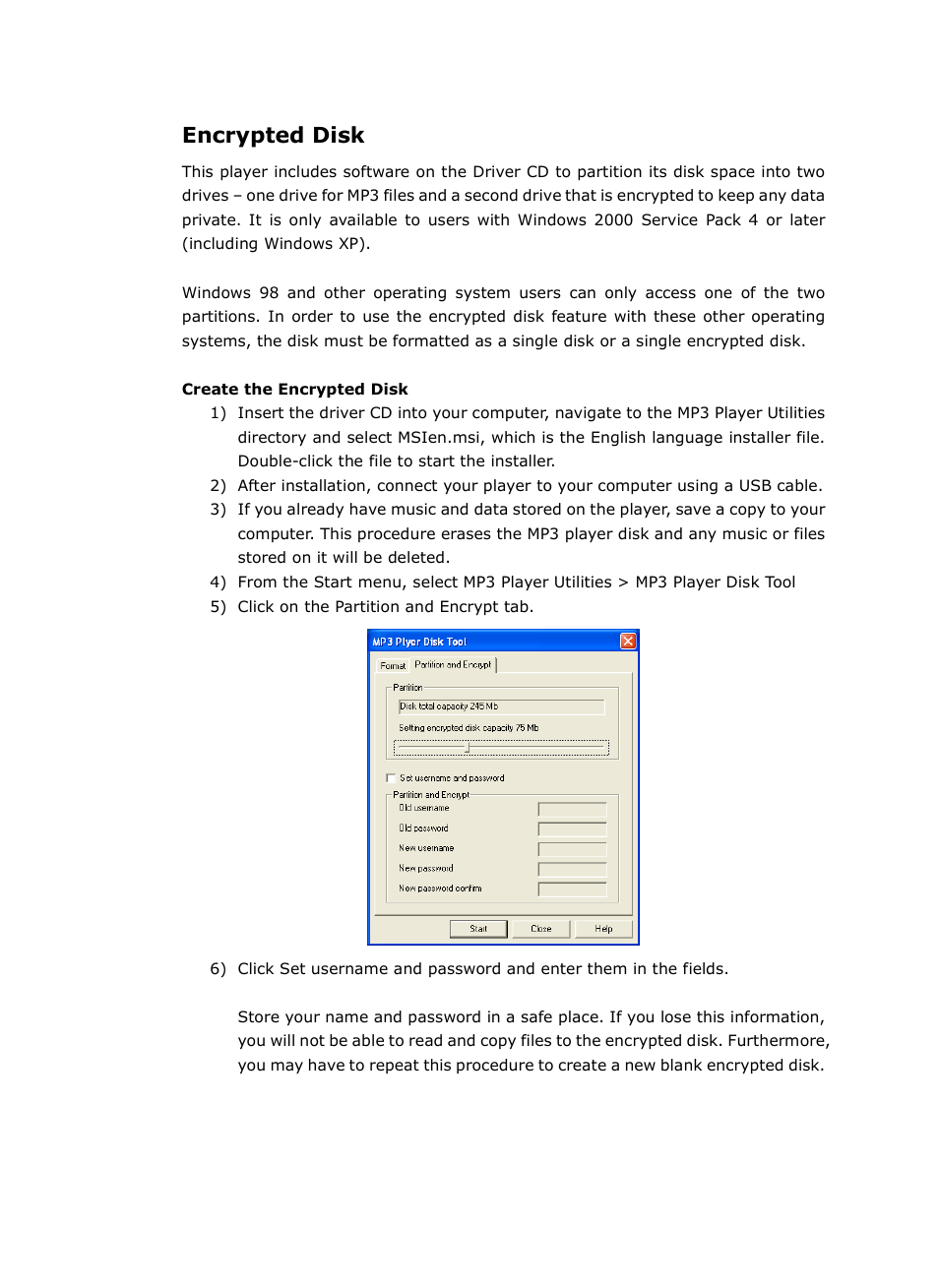 Encrypted disk | Kaser BW User Manual | Page 21 / 24