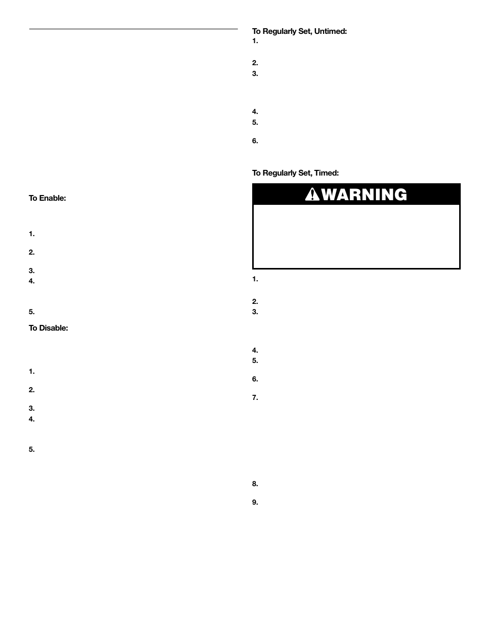 Sabbath mode, Warning | KITCHENAID YKEBC278 User Manual | Page 10 / 24