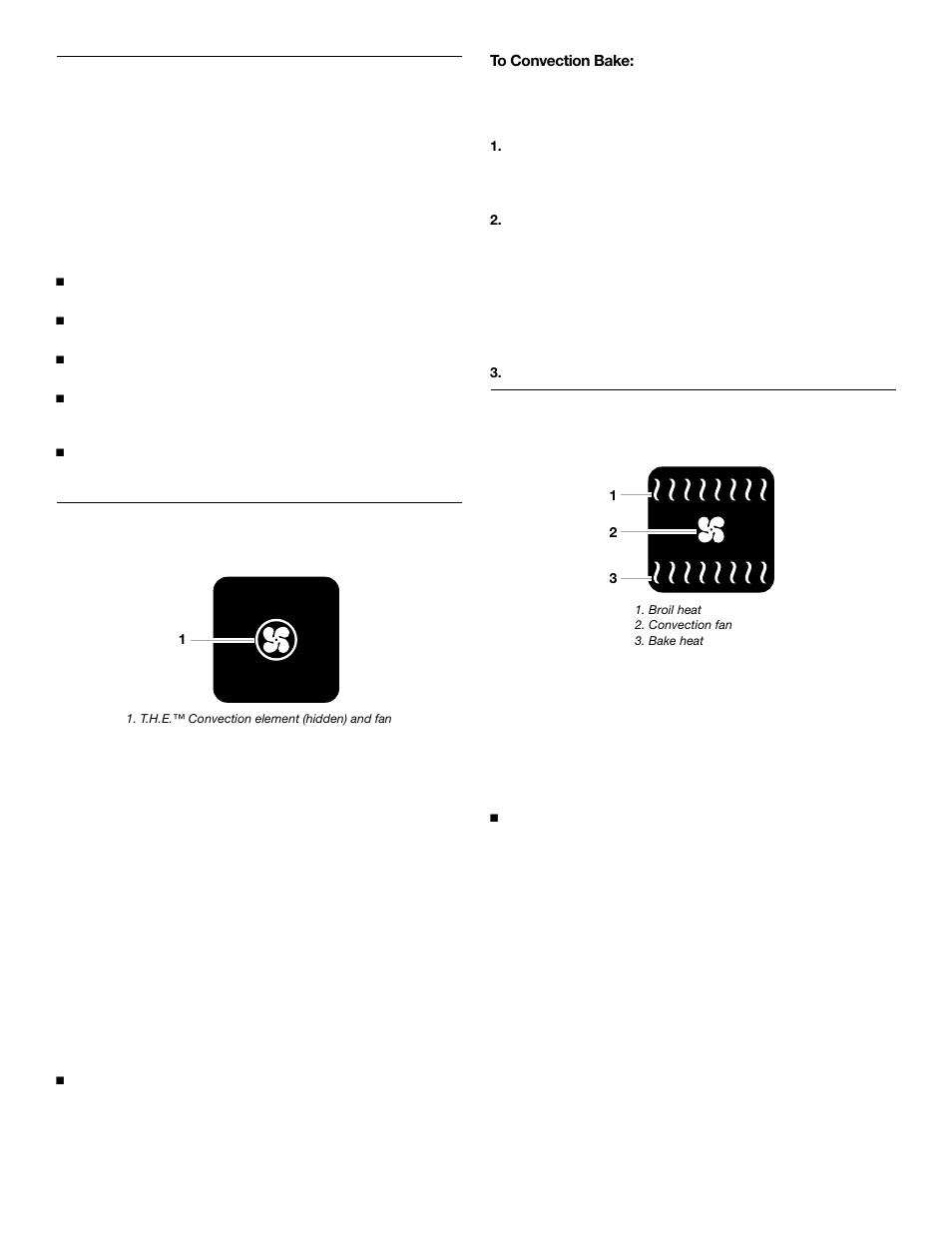 Convectioncooking, Convectionbake, Convectionroast | Convection cooking, Convection bake, Convection roast, On some models) | KITCHENAID YKEBC278 User Manual | Page 13 / 24