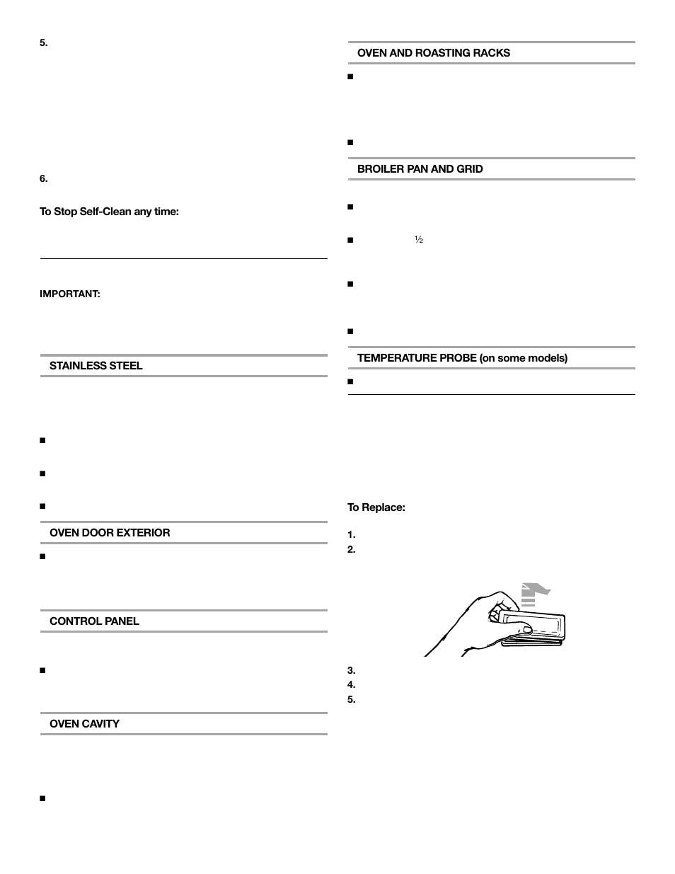 General cleaning, Oven lights | KITCHENAID YKEBC278 User Manual | Page 21 / 24