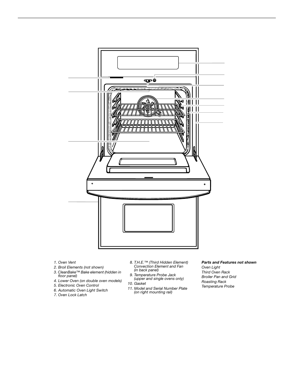 Parts and features | KITCHENAID YKEBC278 User Manual | Page 5 / 24