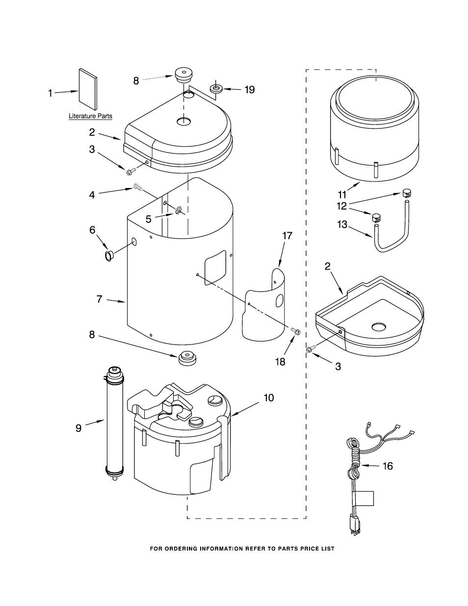 Outer cover & insulation, Outer cover & insulation parts | KITCHENAID KHWG160PCR1 User Manual | Page 2 / 6