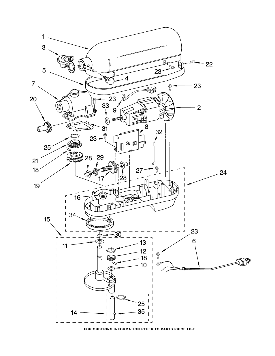 Case, gearing and planetary unit | KITCHENAID KP26M1XPM4 User Manual | Page 4 / 7