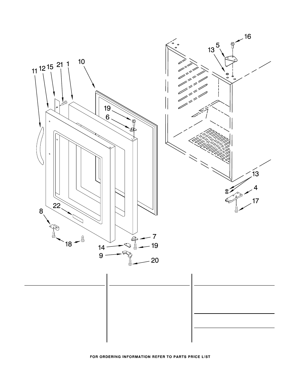 Door, Door parts | KITCHENAID KUWS24RSBS00 User Manual | Page 4 / 5