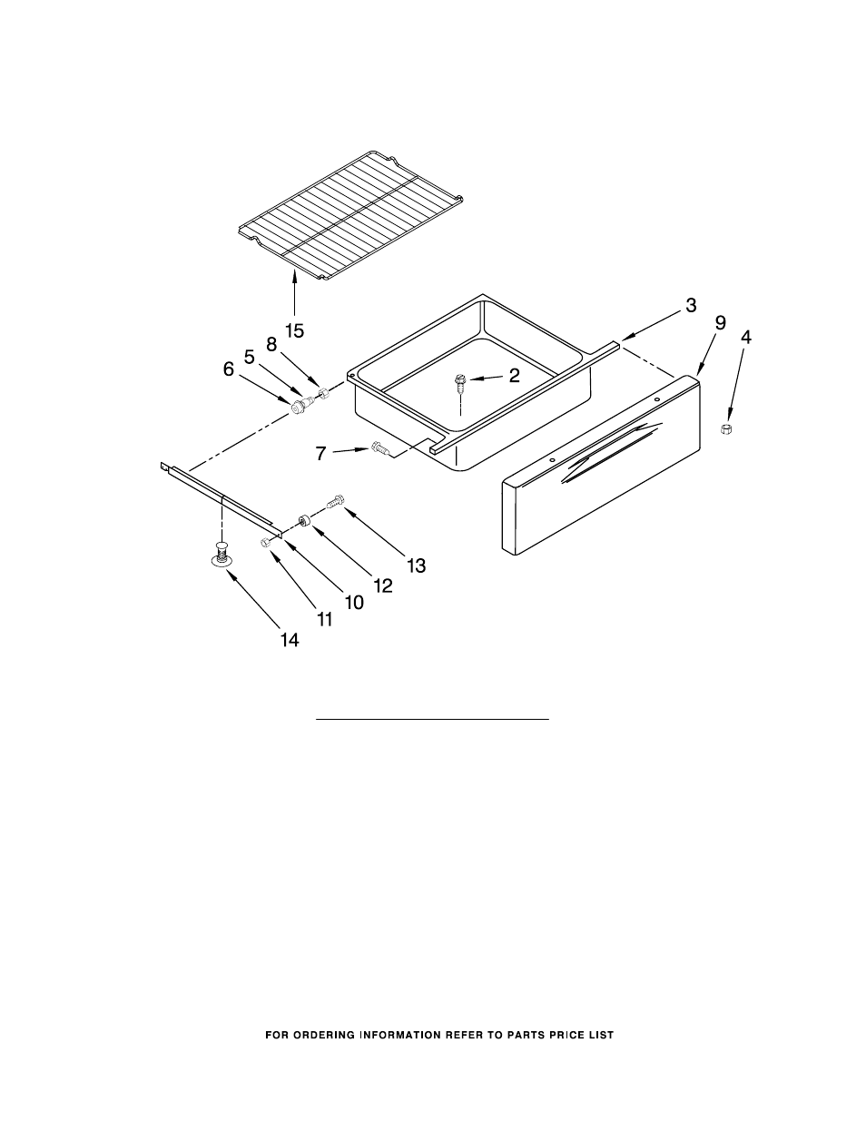 Drawer and rack, Drawer and rack parts | KITCHENAID KERS205TSS2 User Manual | Page 6 / 7