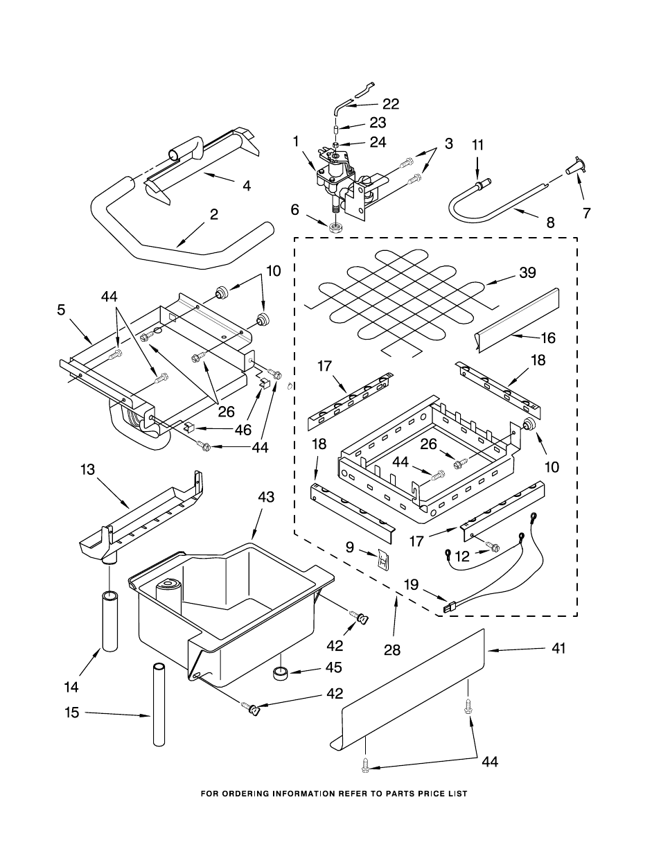 Evaporator, ice cutter grid and water, Evaporator, ice cutter grid and water parts | KITCHENAID KUIS155HBL4 User Manual | Page 3 / 8