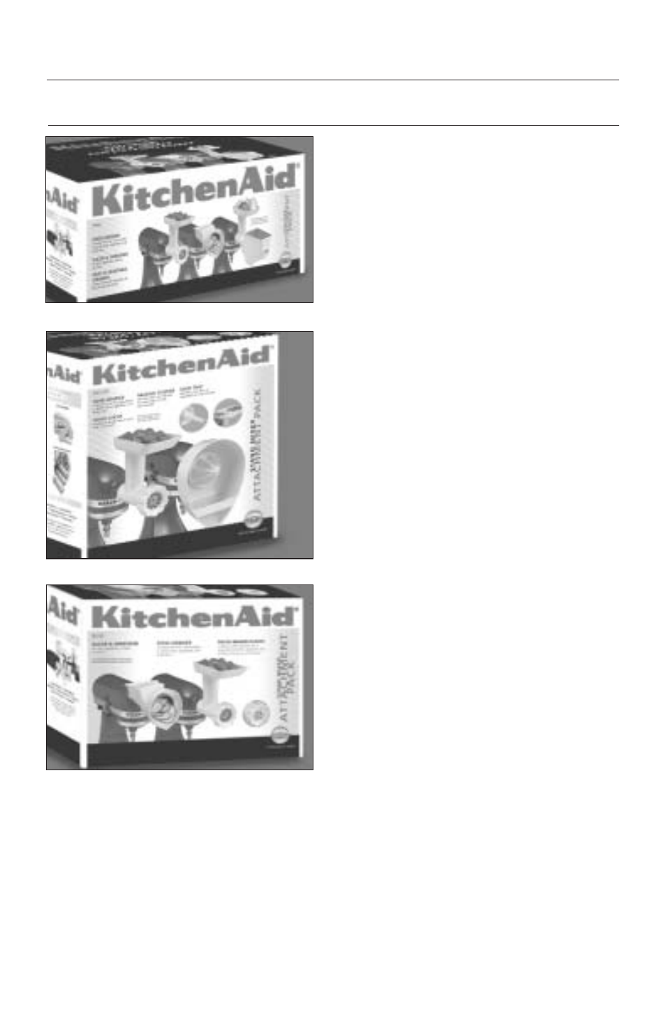 Stand mixer attachment packs attachments | KITCHENAID 400 User Manual | Page 15 / 83