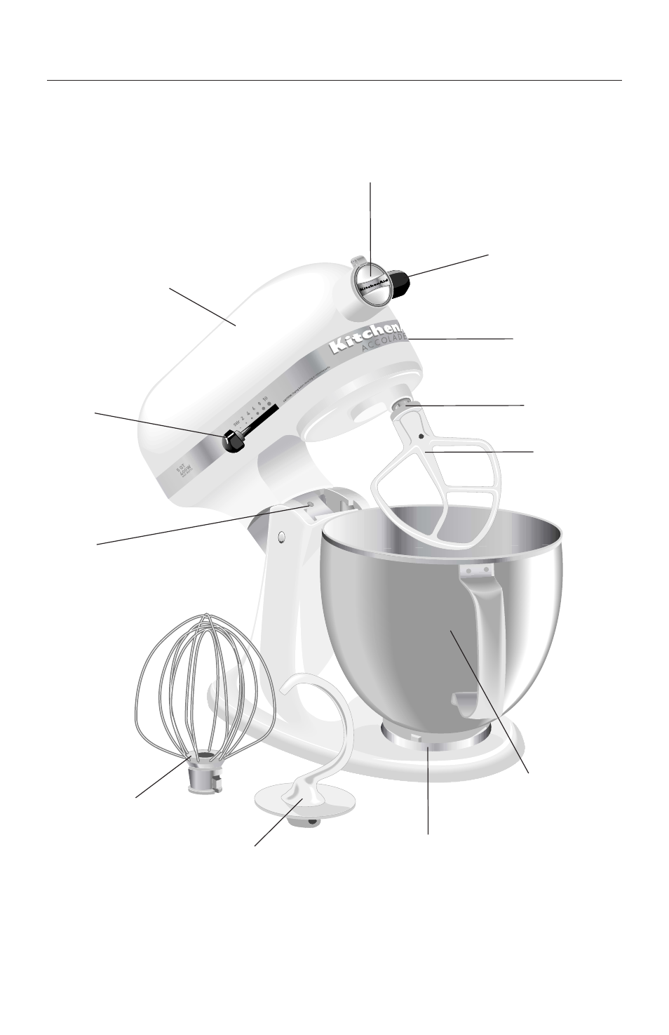 5 quart tilt-head mixer features | KITCHENAID 400 User Manual | Page 6 / 83