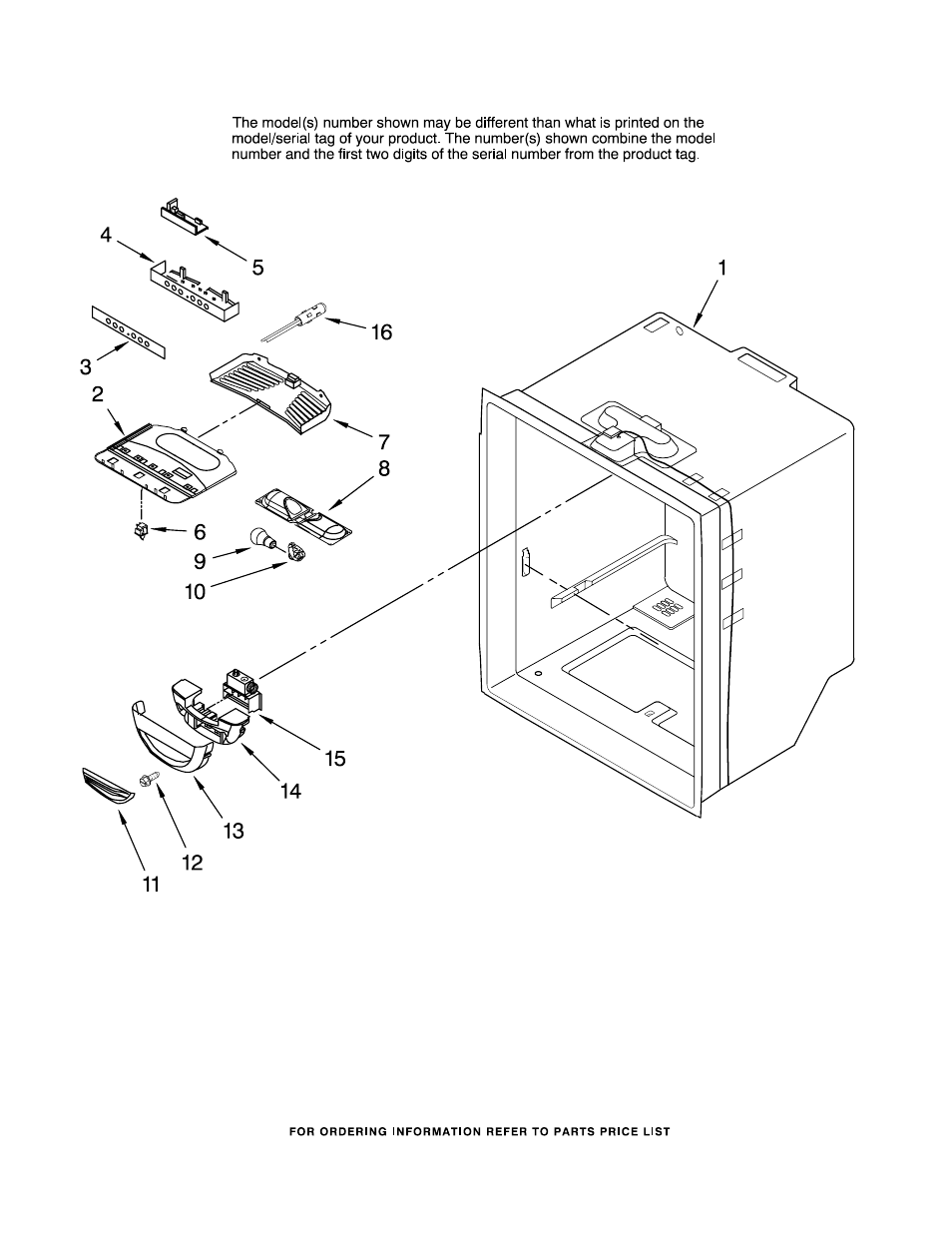 Refrigerator liner, Refrigerator liner parts | KITCHENAID KBLS22KVSS00 User Manual | Page 3 / 15