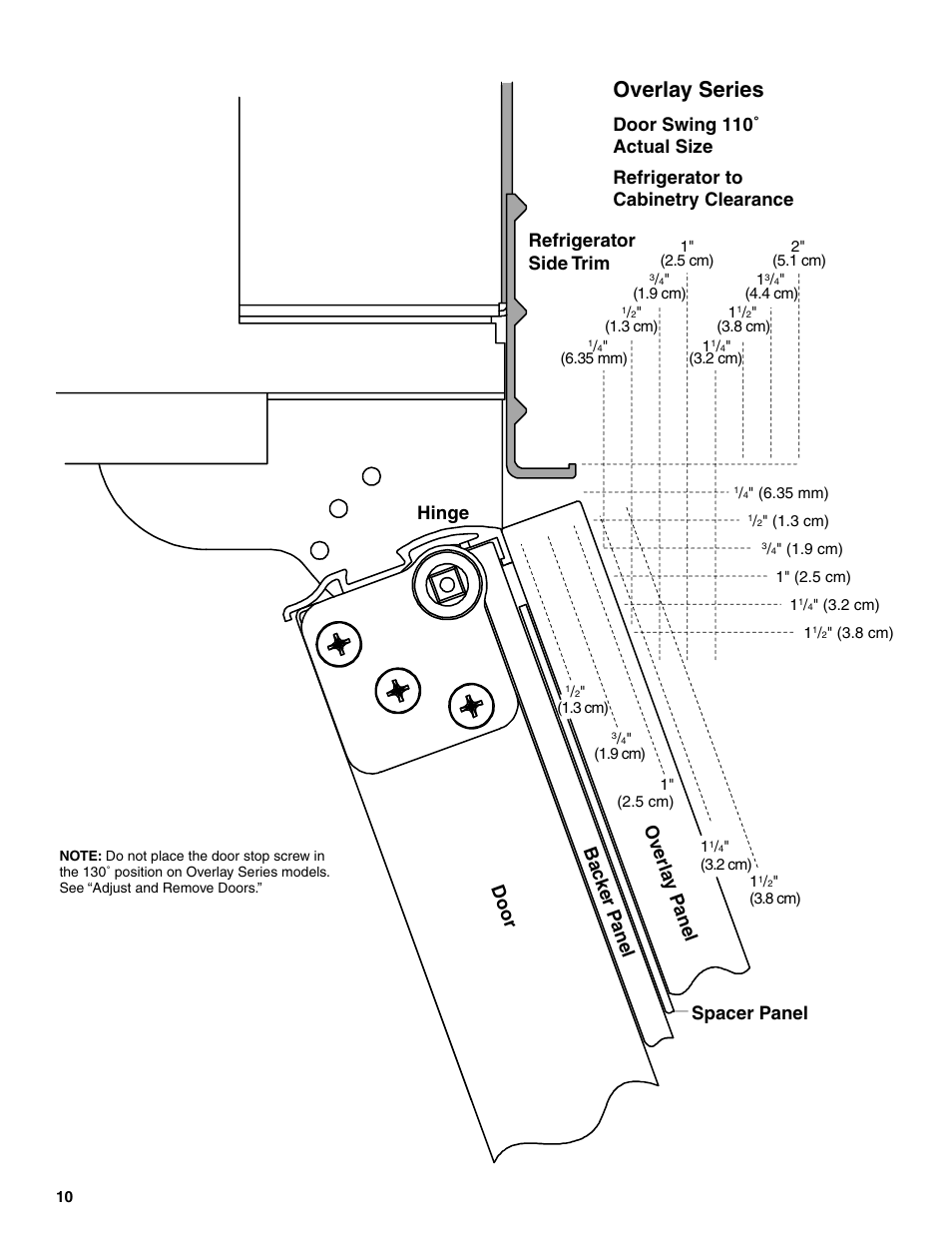Overlay series, Spacer panel | KITCHENAID 2309069A User Manual | Page 10 / 76