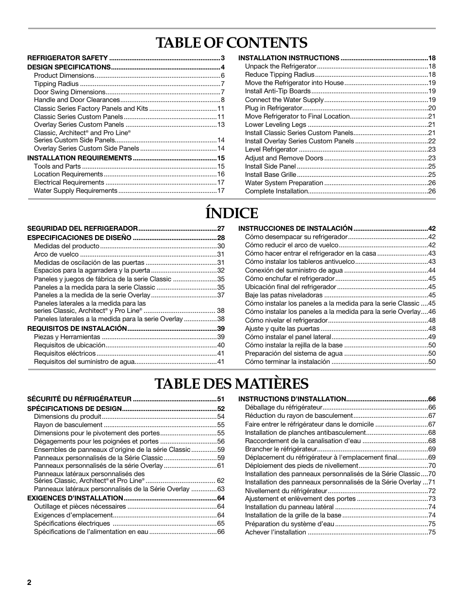 KITCHENAID 2309069A User Manual | Page 2 / 76