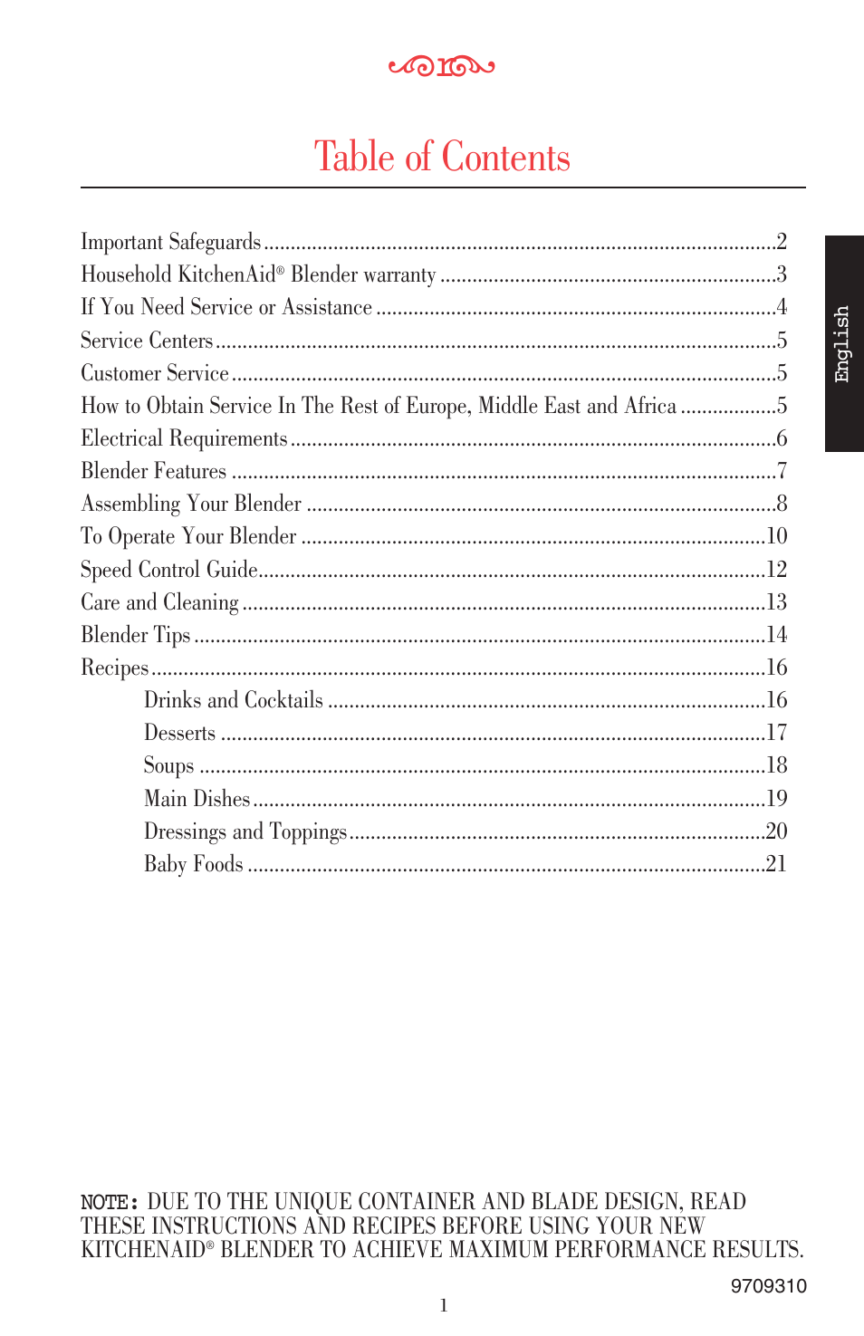 KITCHENAID ULTRA POWER 5KSB52XXXX User Manual | Page 24 / 255