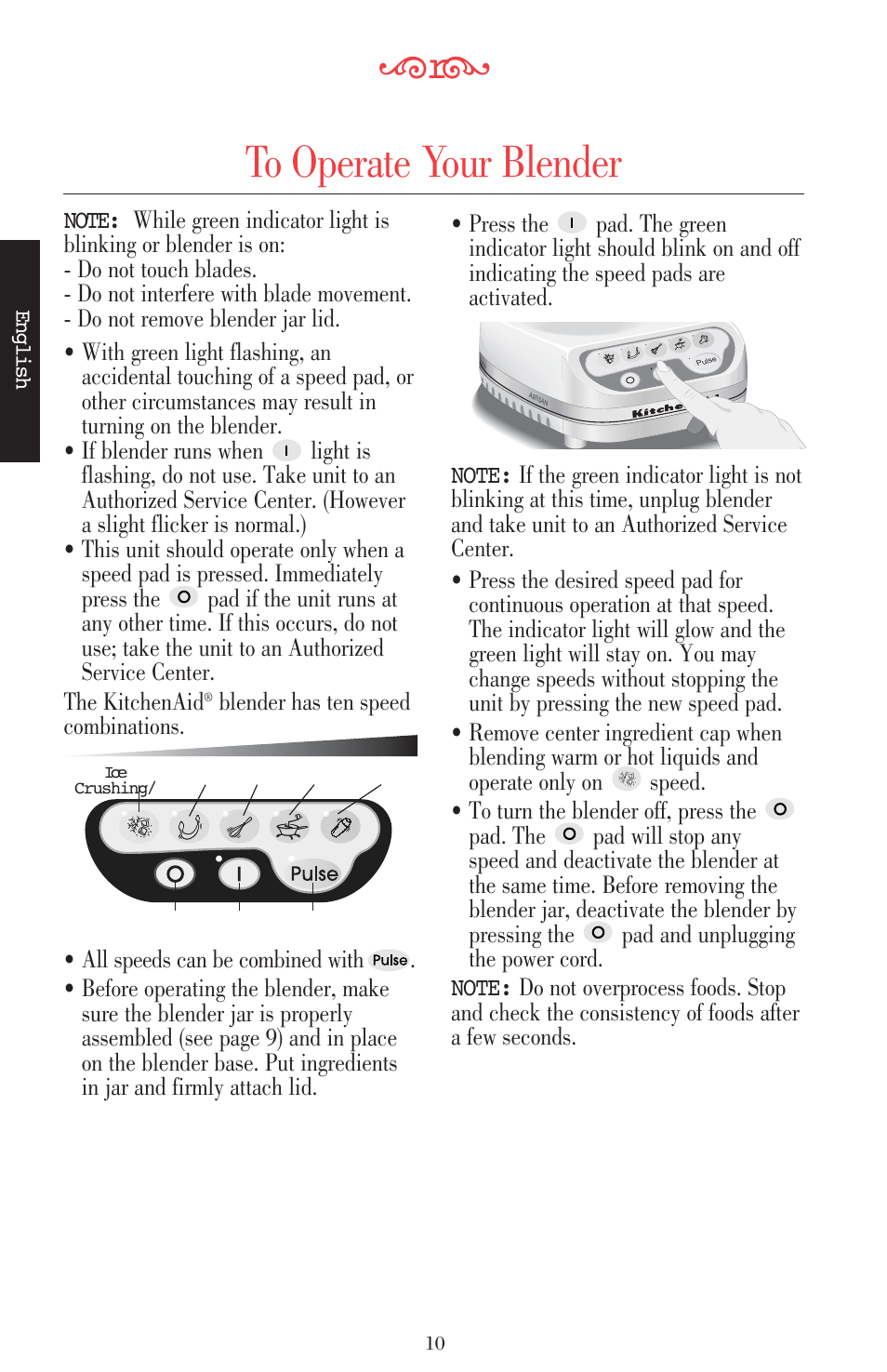 KITCHENAID ULTRA POWER 5KSB52XXXX User Manual | Page 33 / 255