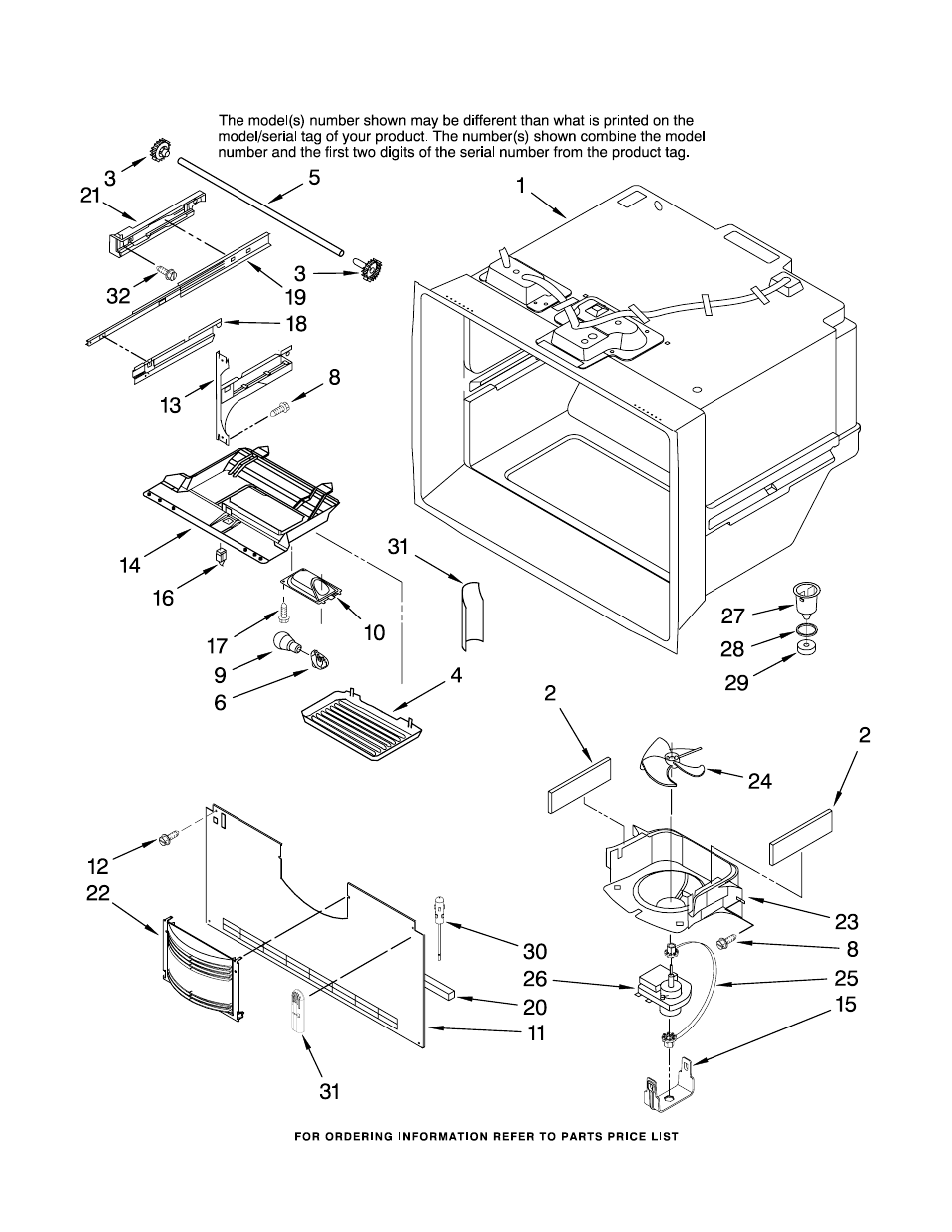 Freezer liner, Freezer liner parts | KITCHENAID KBLS22EVMS00 User Manual | Page 5 / 16