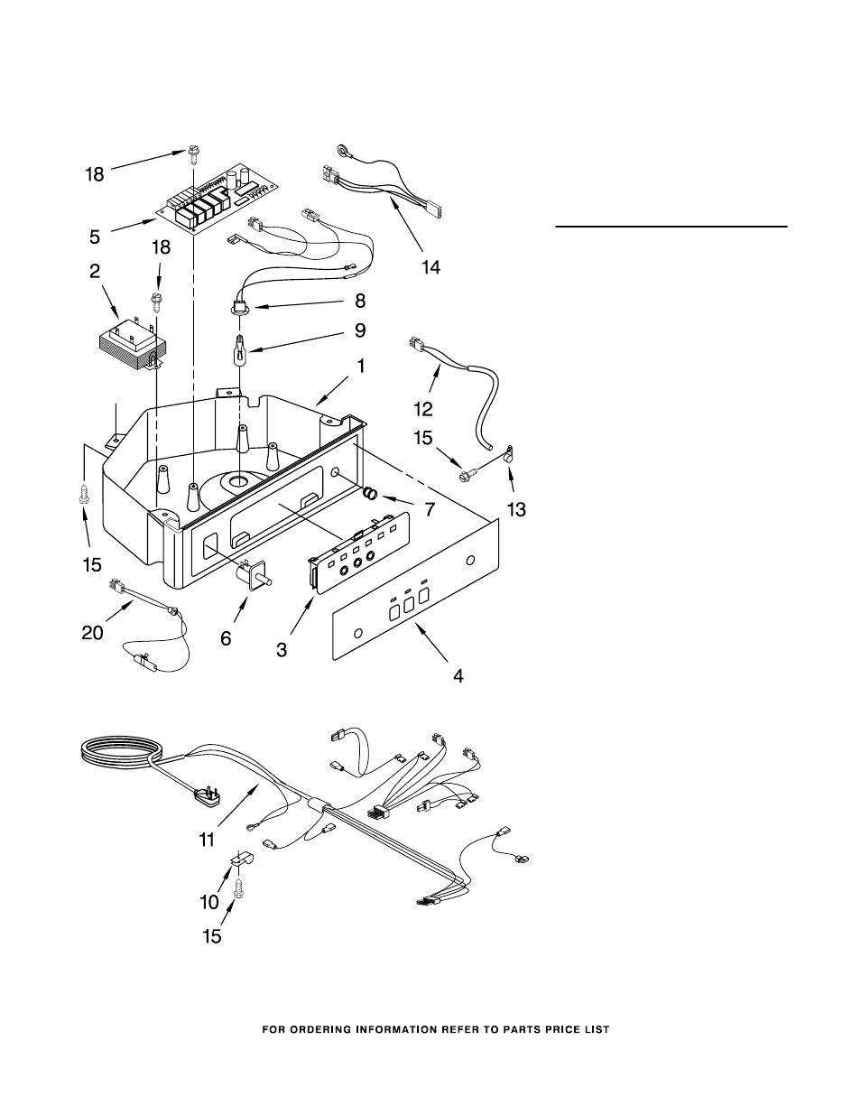 Control panel, Control panel parts, For models: kuis155hrs4 (stainless steel) | KITCHENAID KUIS155HRS4 User Manual | Page 6 / 8