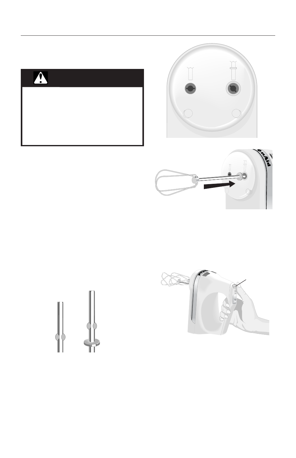 Warning, How to use the mixer | KITCHENAID KHM5TBWH2 User Manual | Page 10 / 27