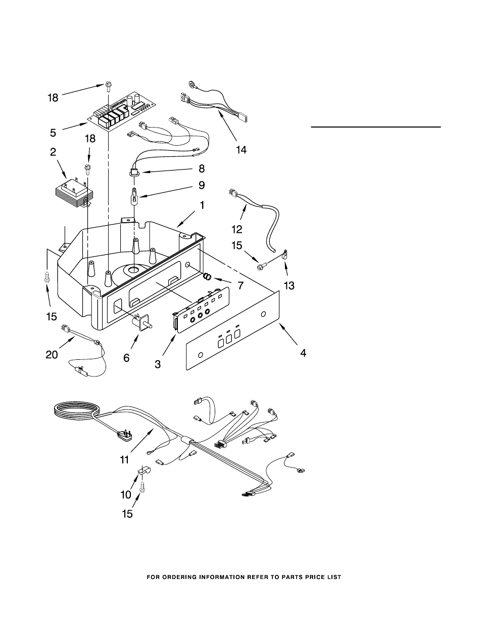 Control panel, Control panel parts | KITCHENAID KUIS15NRHW4 User Manual | Page 6 / 8