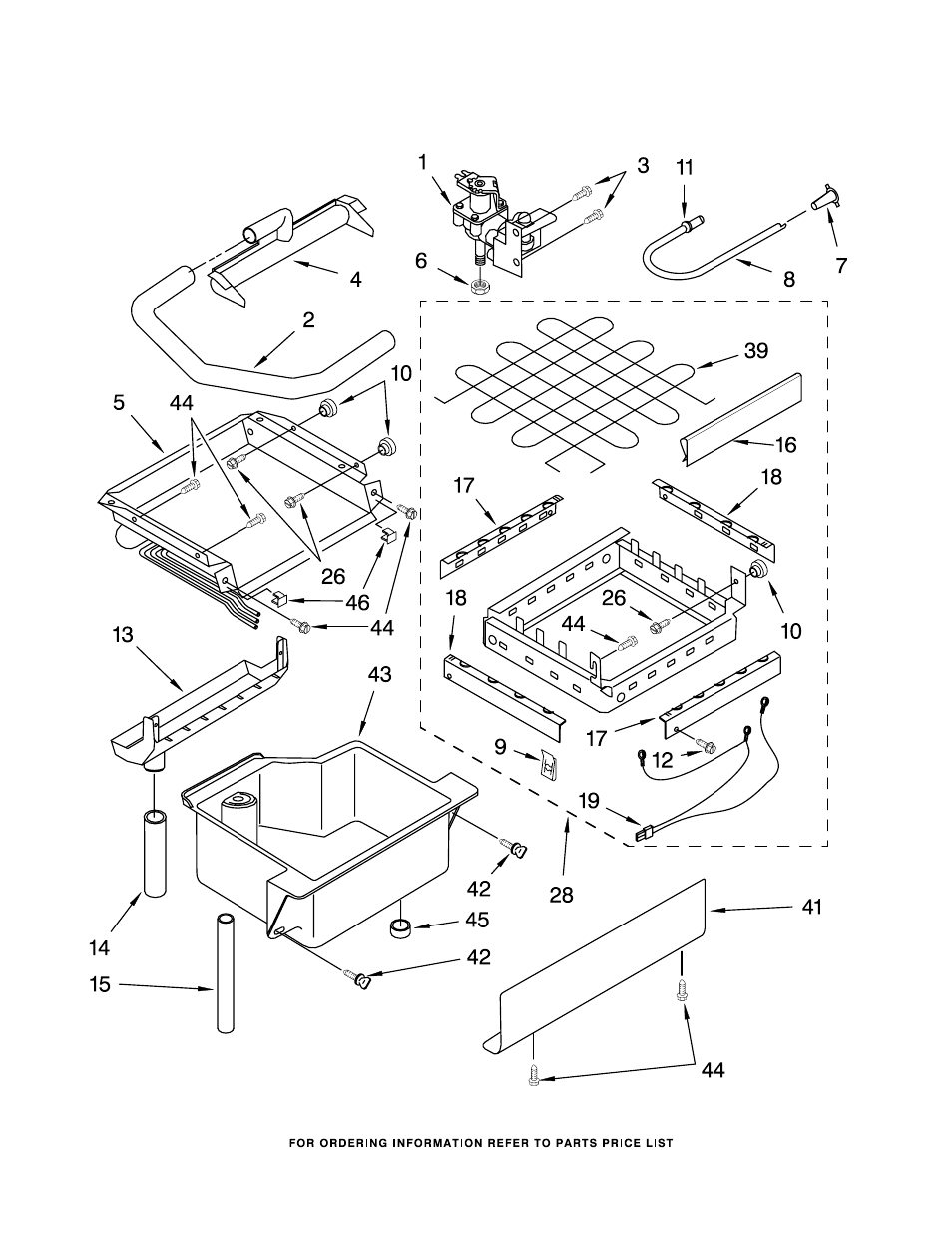 Evaporator, ice cutter grid and water, Evaporator, ice cutter grid and water parts | KITCHENAID KUIS155HBL2 User Manual | Page 3 / 8