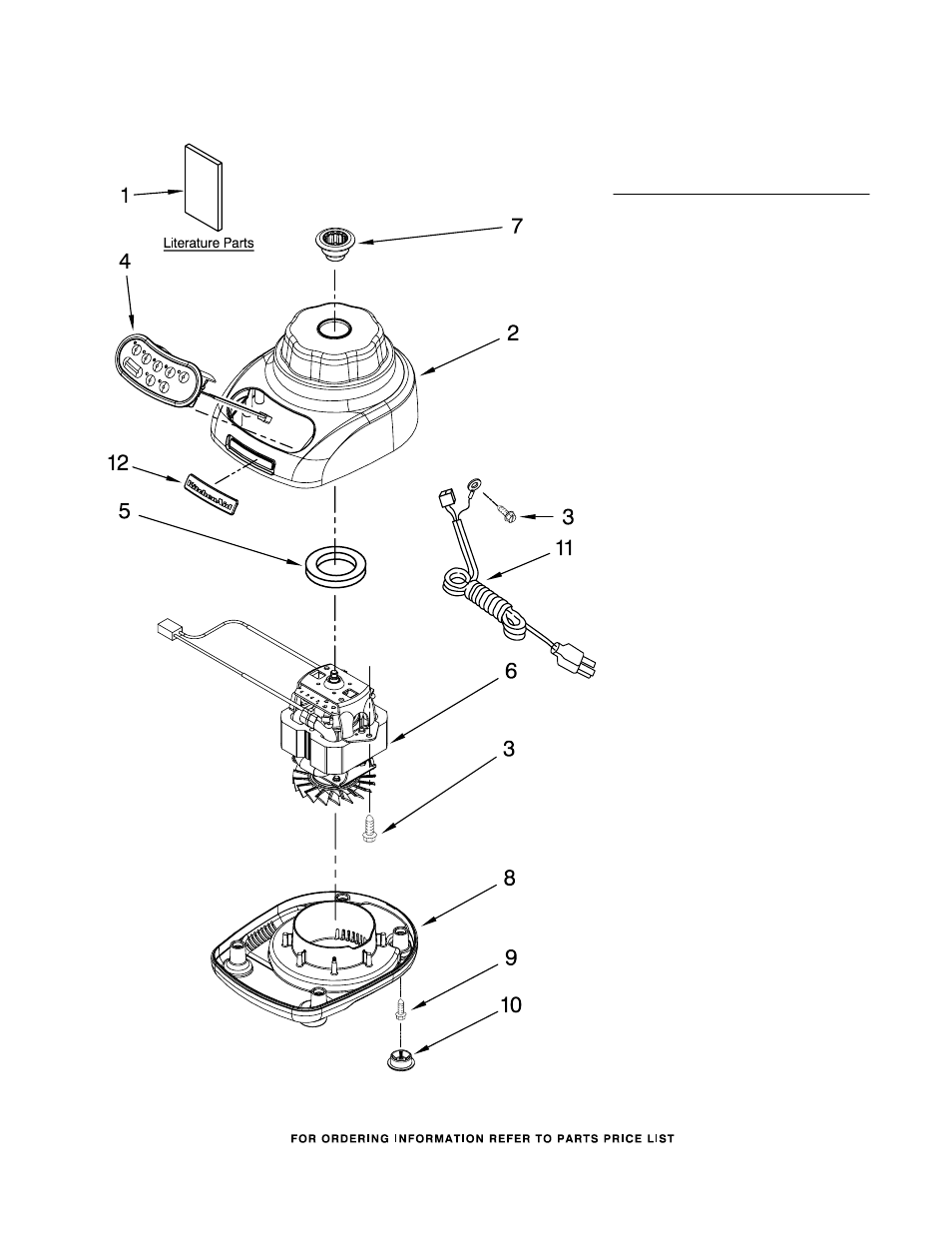 Unit parts, For variations of model: ksb560 | KITCHENAID KSB560ER0 User Manual | Page 2 / 3
