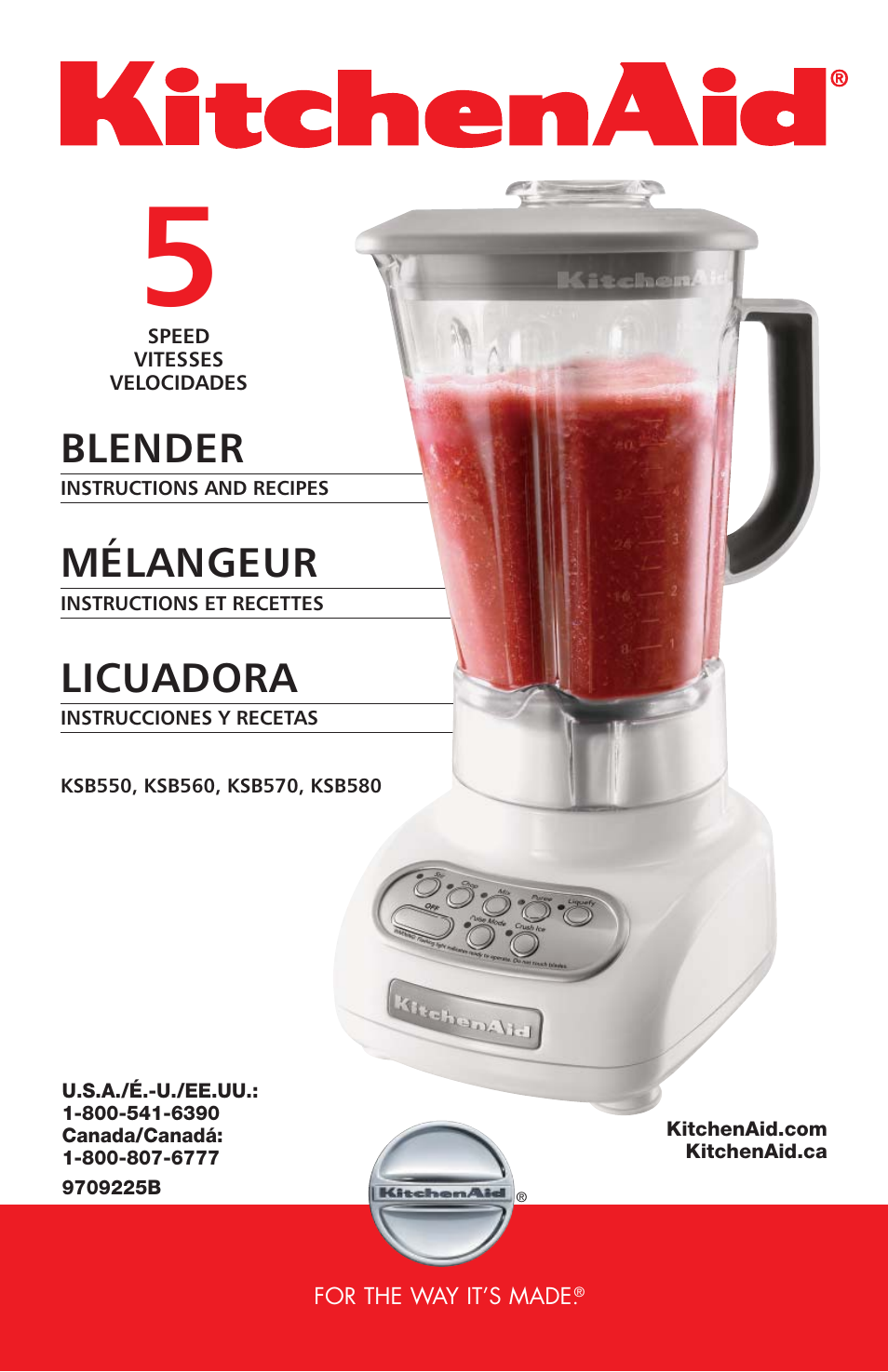 KITCHENAID KSB560 User Manual | 80 pages
