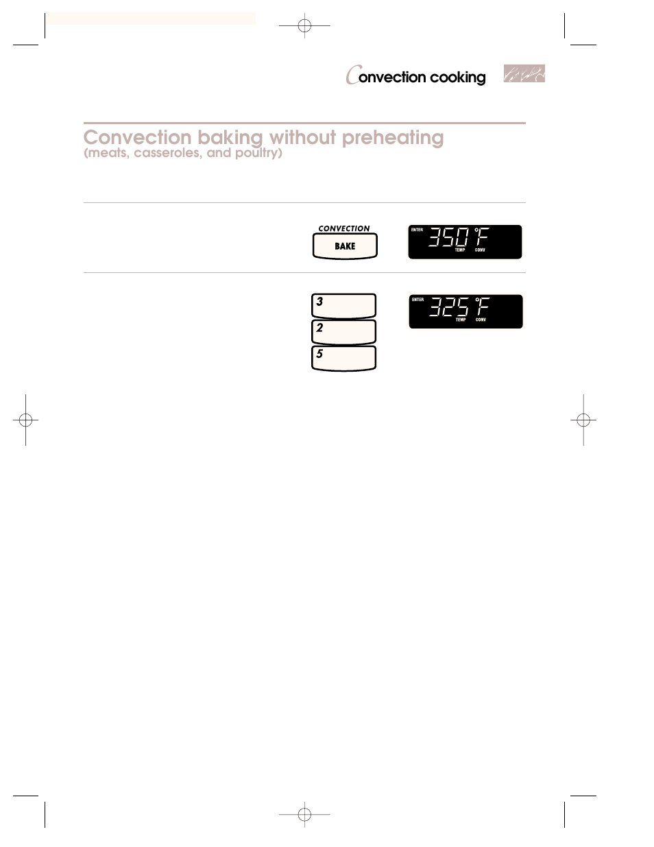 Convection baking without preheating, Onvection cooking | KITCHENAID 3828W5A0969 User Manual | Page 41 / 72