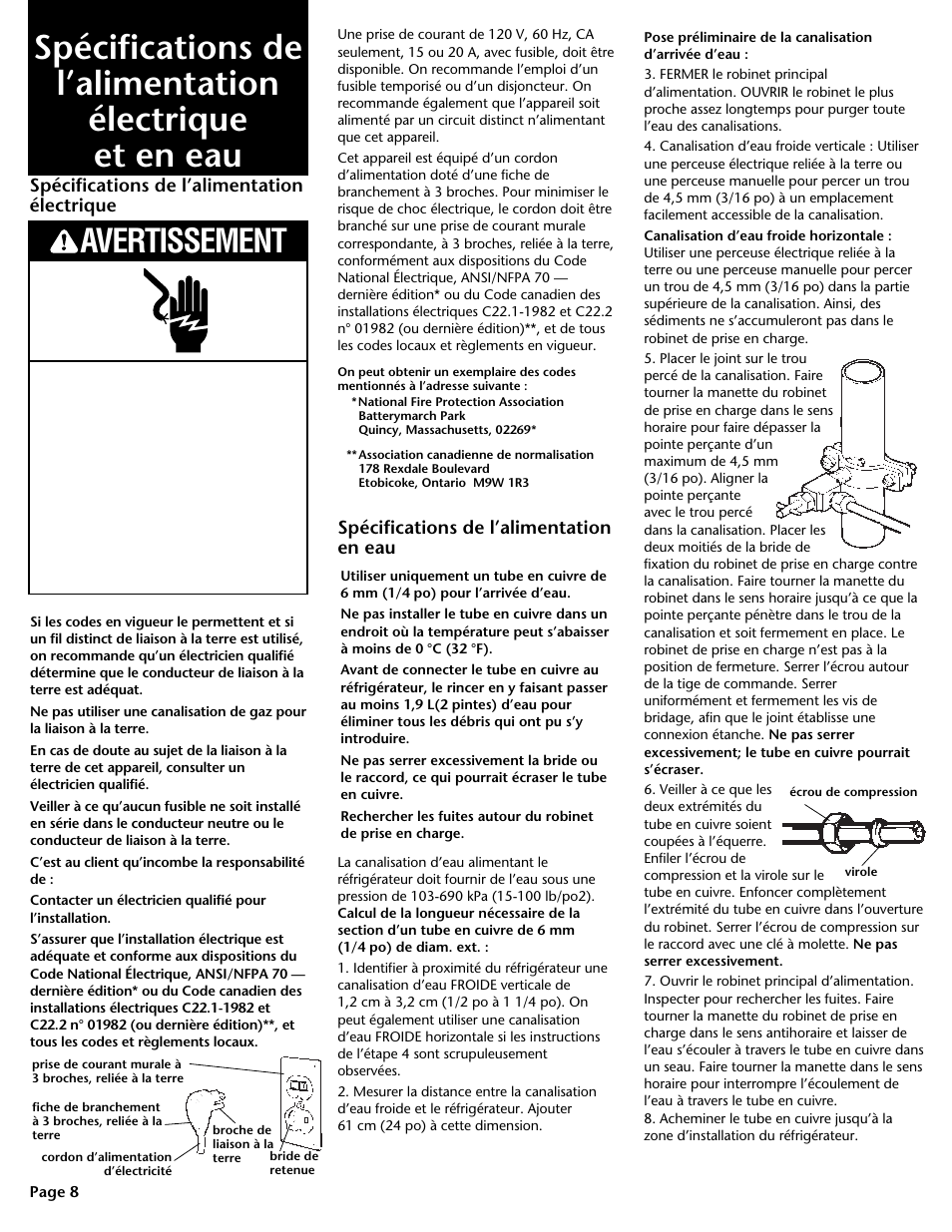 Avertissement | KITCHENAID DHT-486XP User Manual | Page 19 / 34