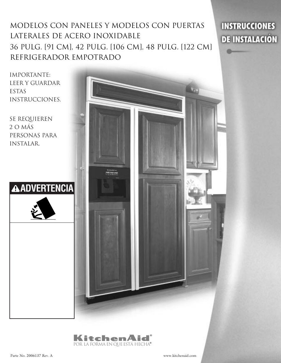 Spanish version, Advertencia | KITCHENAID DHT-486XP User Manual | Page 23 / 34