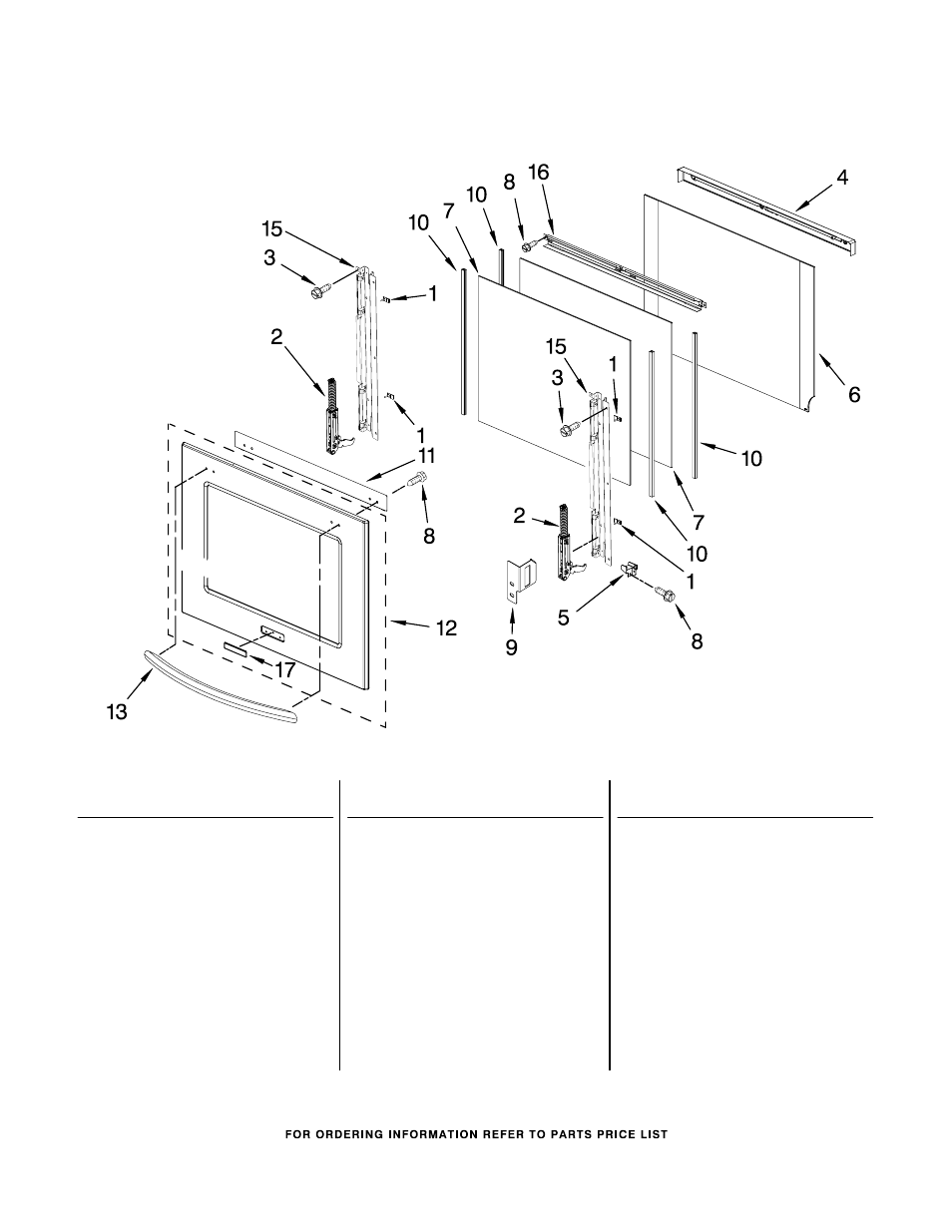 Oven door, Oven door parts | KITCHENAID KEBS277SSS04 User Manual | Page 4 / 7