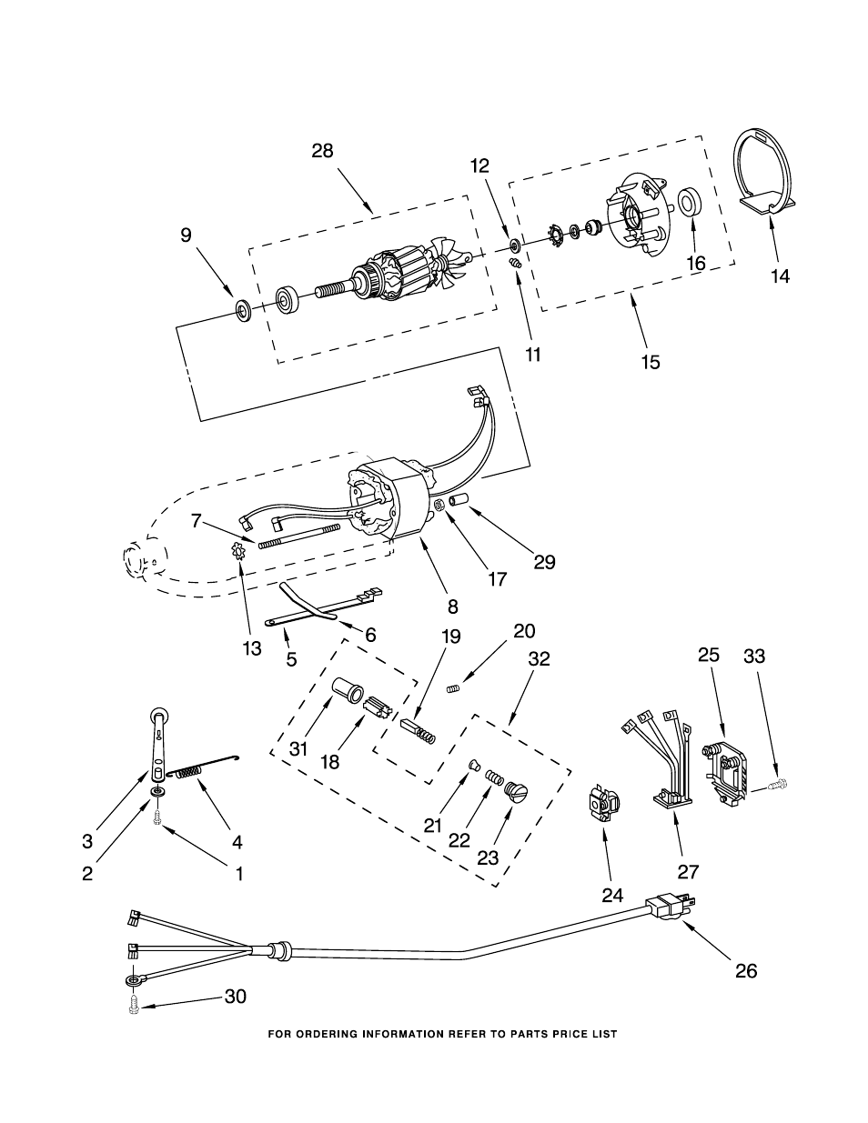 Motor and control, Motor and control parts | KITCHENAID KSM120MC0 User Manual | Page 6 / 8