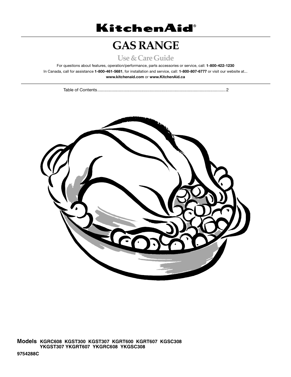 KITCHENAID YKGRC608 User Manual | 28 pages