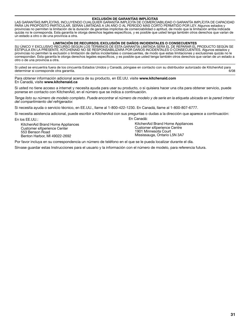 KITCHENAID W10206410A User Manual | Page 31 / 46