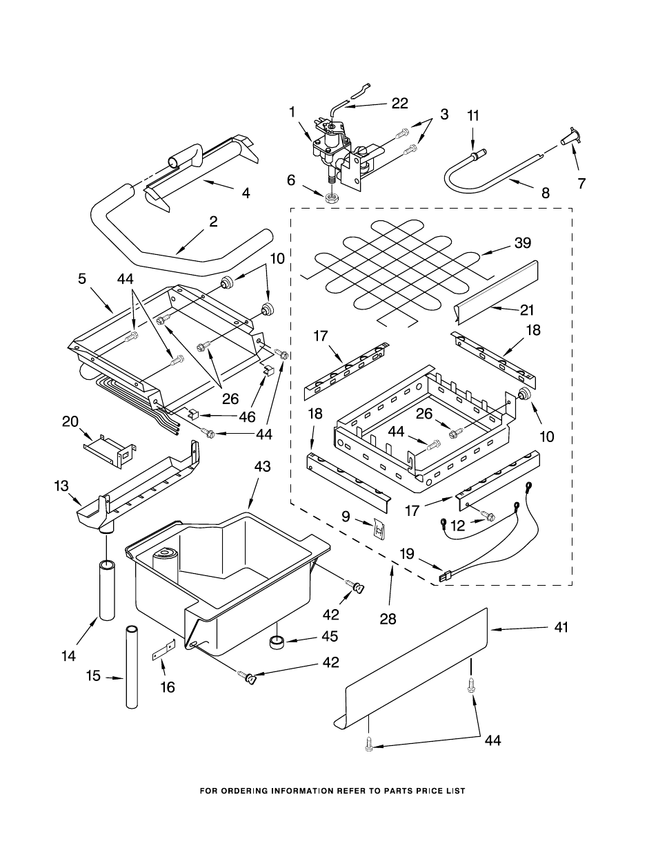 Evaporator, ice cutter grid and water, Evaporator, ice cutter grid and water parts | KITCHENAID KUIS185JBL1 User Manual | Page 3 / 8