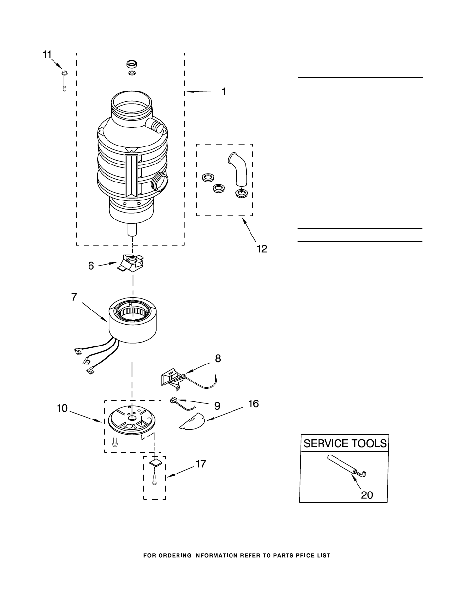 Lower housing and motor parts, For model: kcdb250g1 | KITCHENAID KCDB250G User Manual | Page 2 / 2