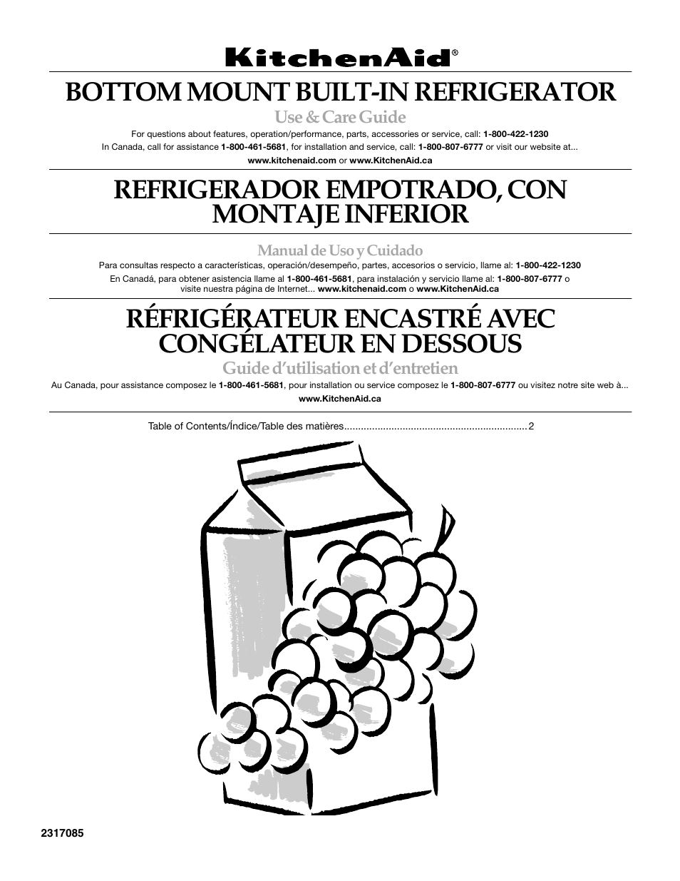 KITCHENAID WF-LC400V User Manual | 52 pages