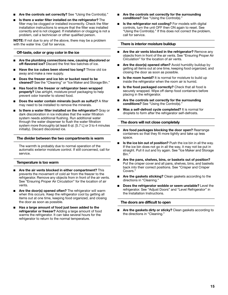 KITCHENAID WF-LC400V User Manual | Page 15 / 52