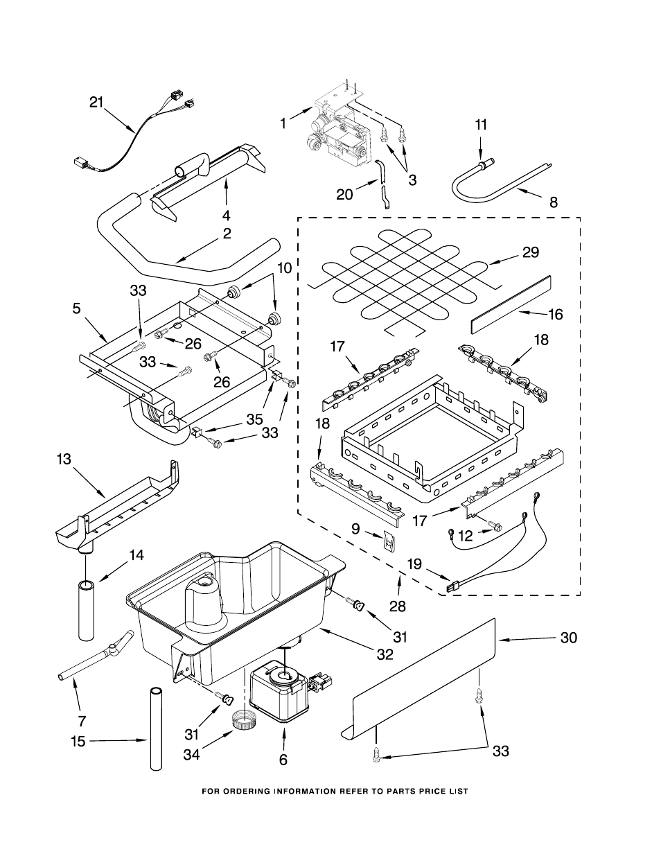 Evaporator, ice cutter grid and water, Evaporator, ice cutter grid and water parts | KITCHENAID KUIC15NLTS1 User Manual | Page 3 / 9