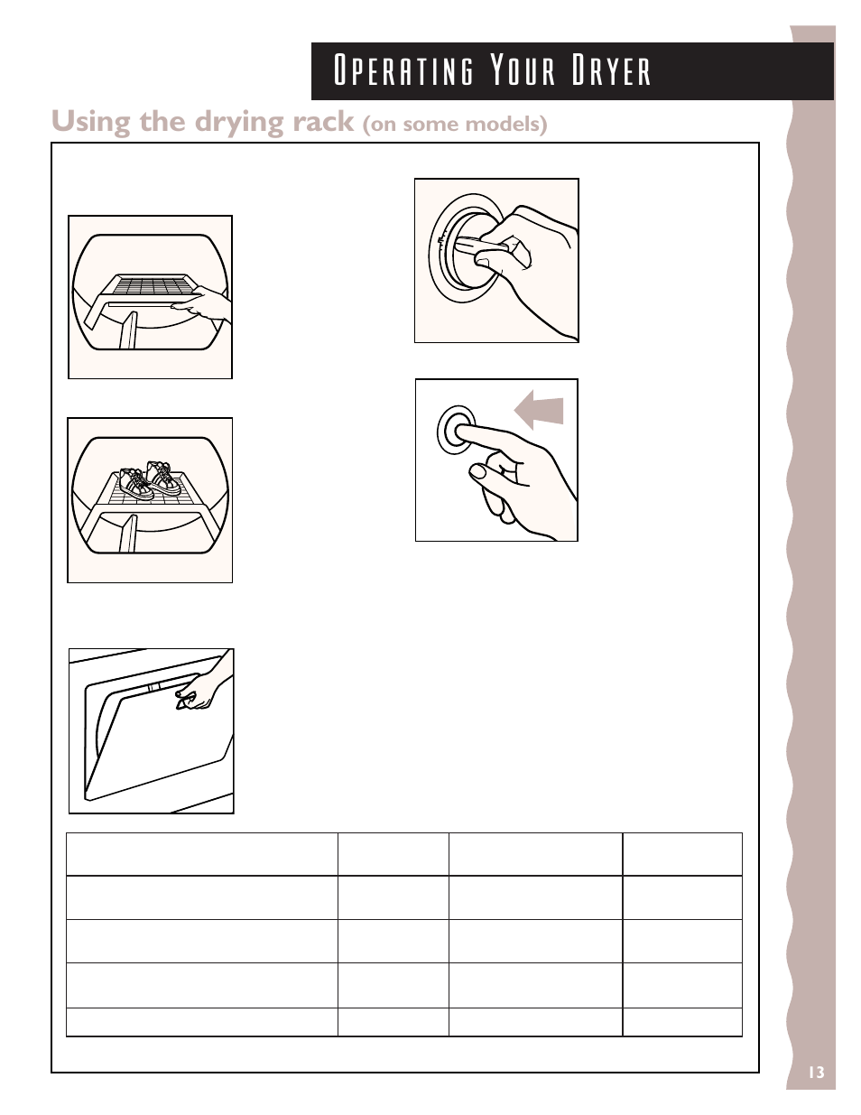 Using the drying rack, On some models) | KITCHENAID 3405633 User Manual | Page 13 / 20
