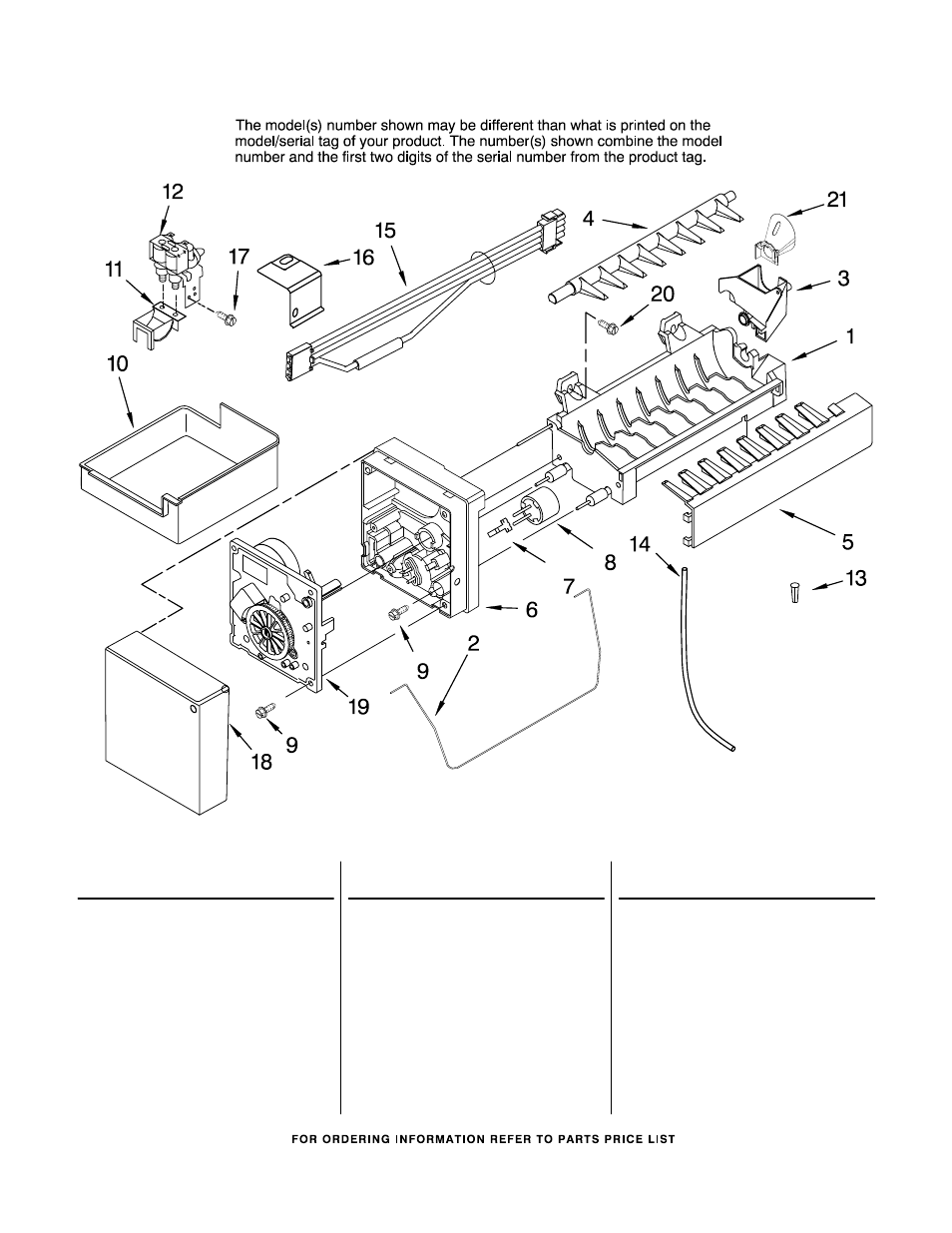 Icemaker, Icemaker parts | KITCHENAID KBFS20EVMS00 User Manual | Page 14 / 15
