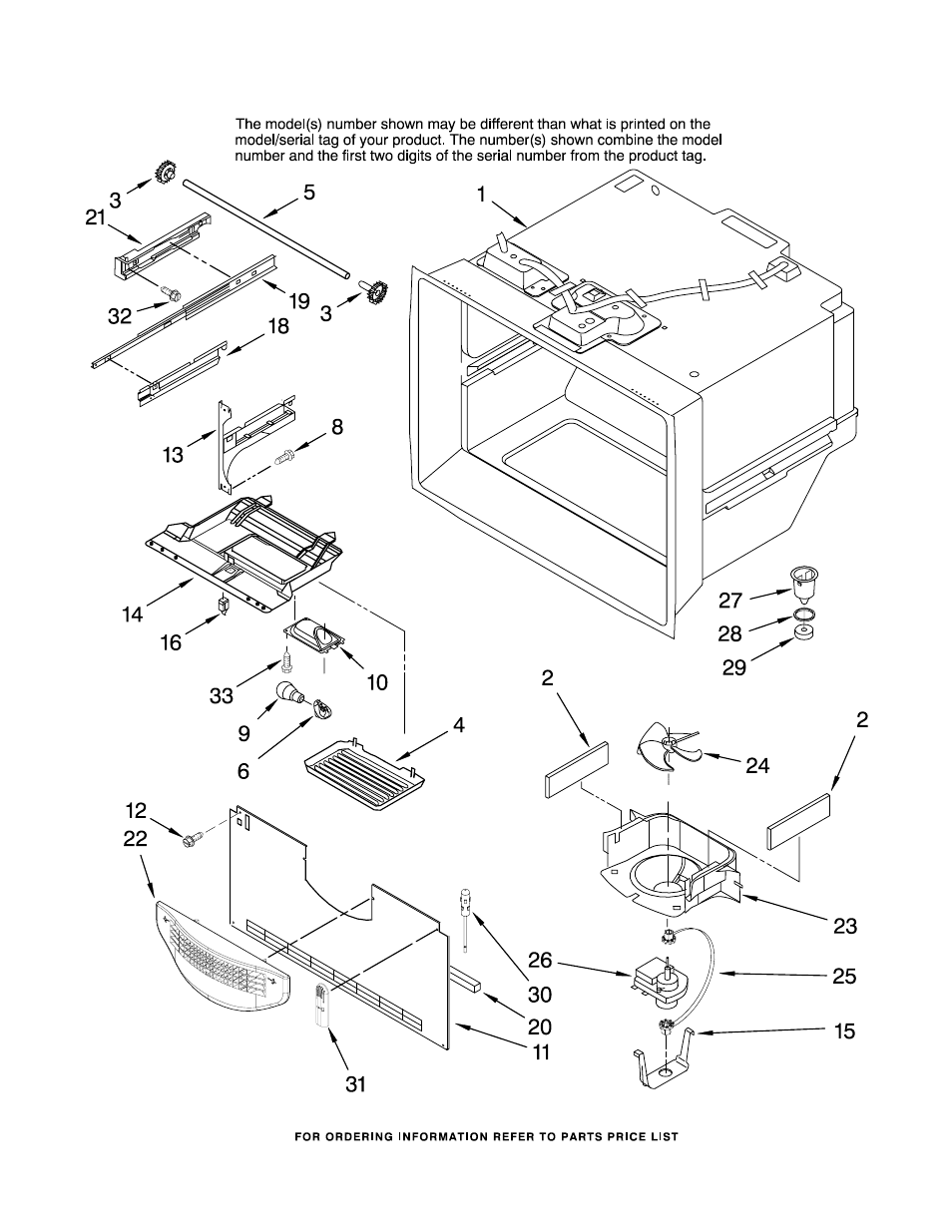 Freezer liner, Freezer liner parts | KITCHENAID KBFS20EVMS00 User Manual | Page 3 / 15