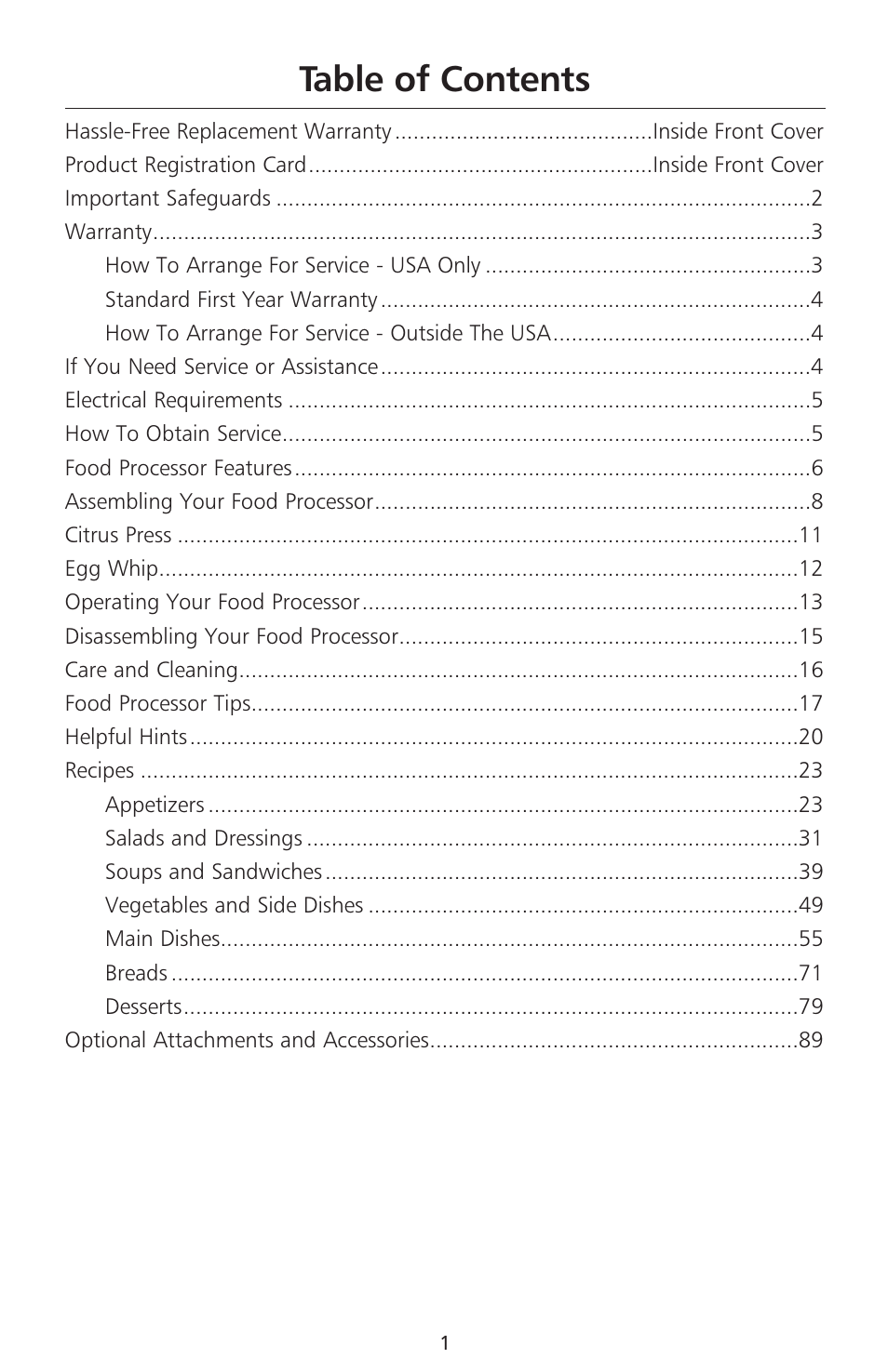 KITCHENAID 670 User Manual | Page 3 / 92