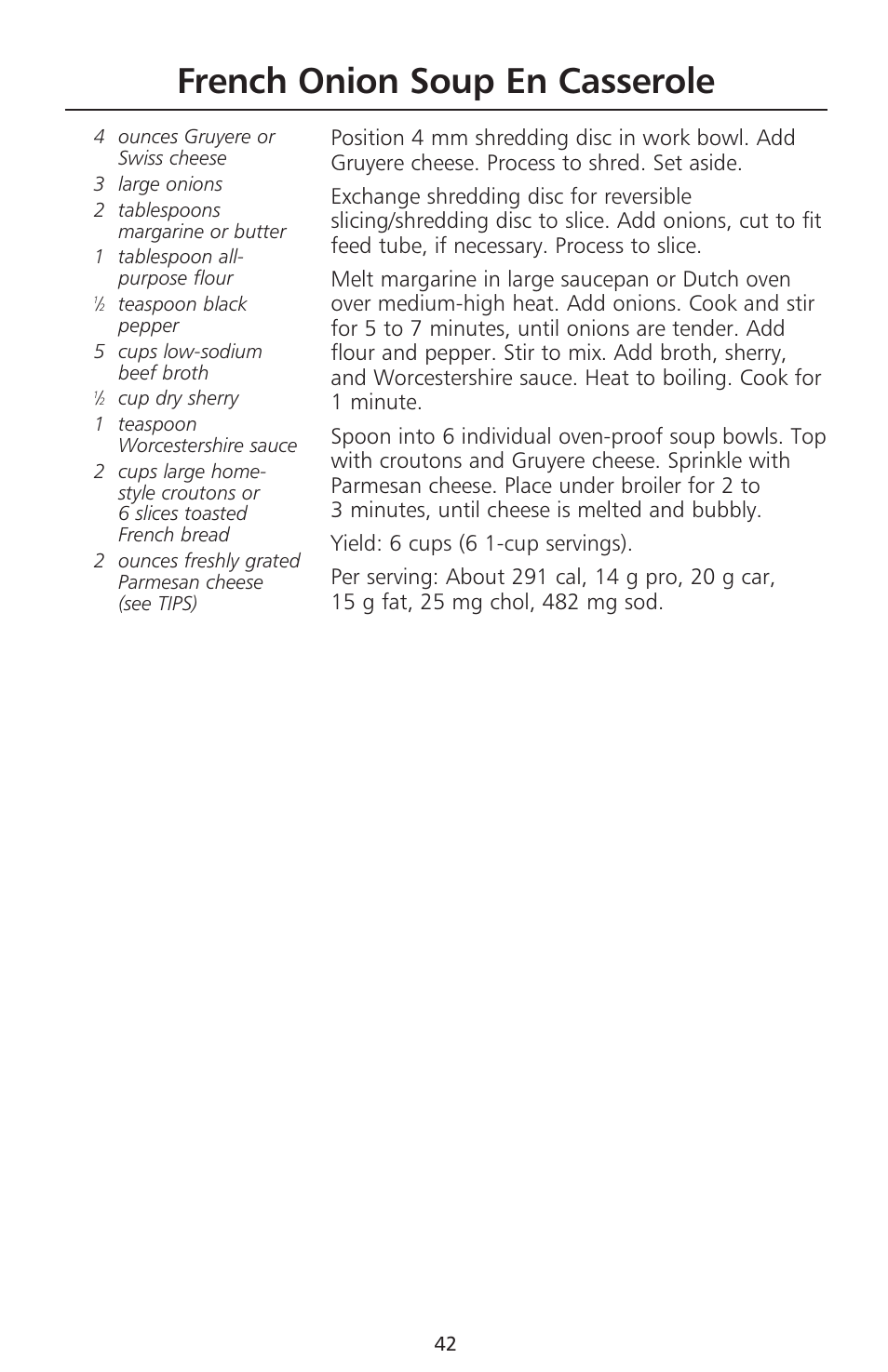 French onion soup en casserole | KITCHENAID 670 User Manual | Page 44 / 92