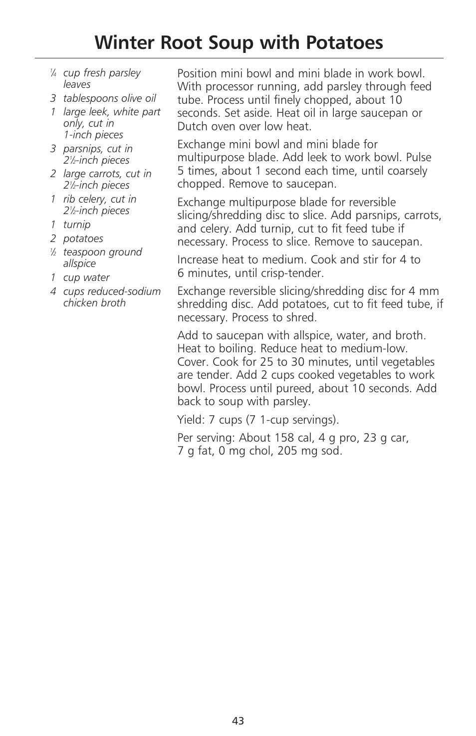 Winter root soup with potatoes | KITCHENAID 670 User Manual | Page 45 / 92